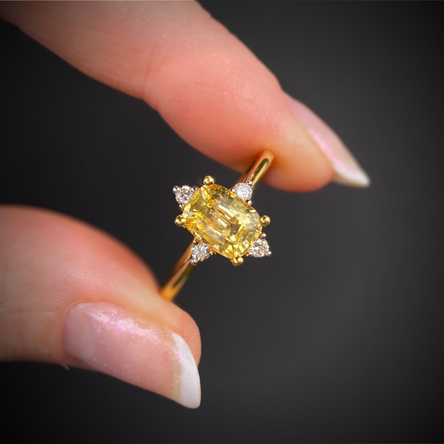 Yellow Sapphire Engagement Ring