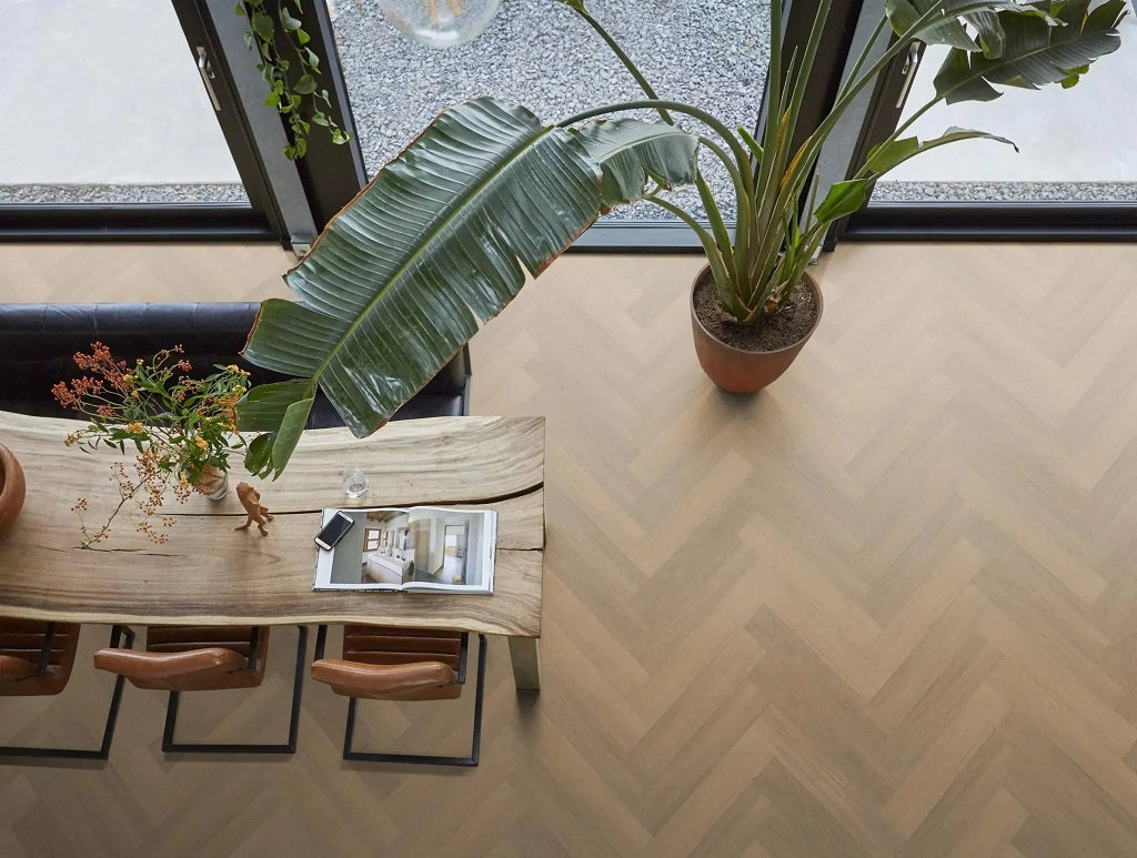 Floorlife YUP Sutton Herringbone Warm Natural