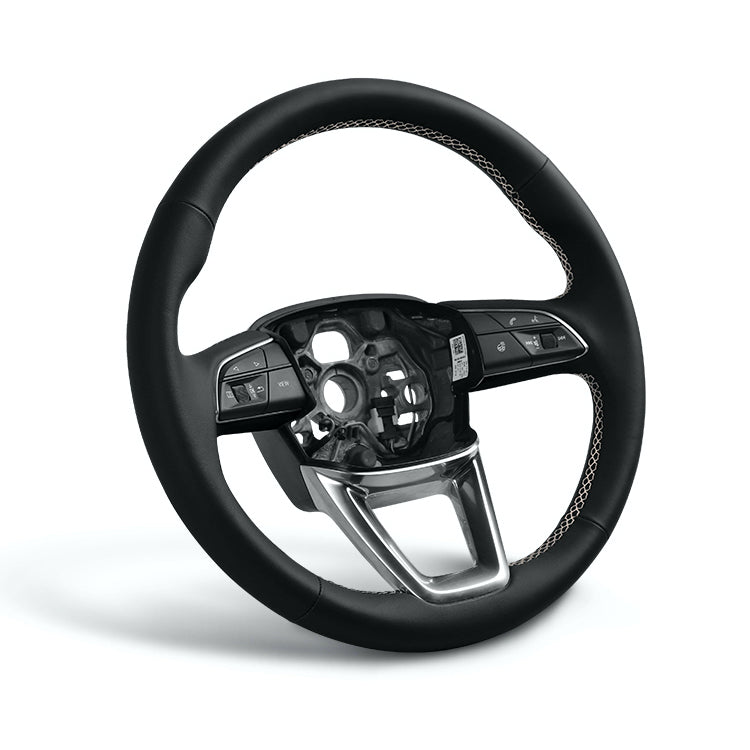 13 Inch Steering Wheel MOD Modification Wrapped with Cowhide for PXN V10  Black