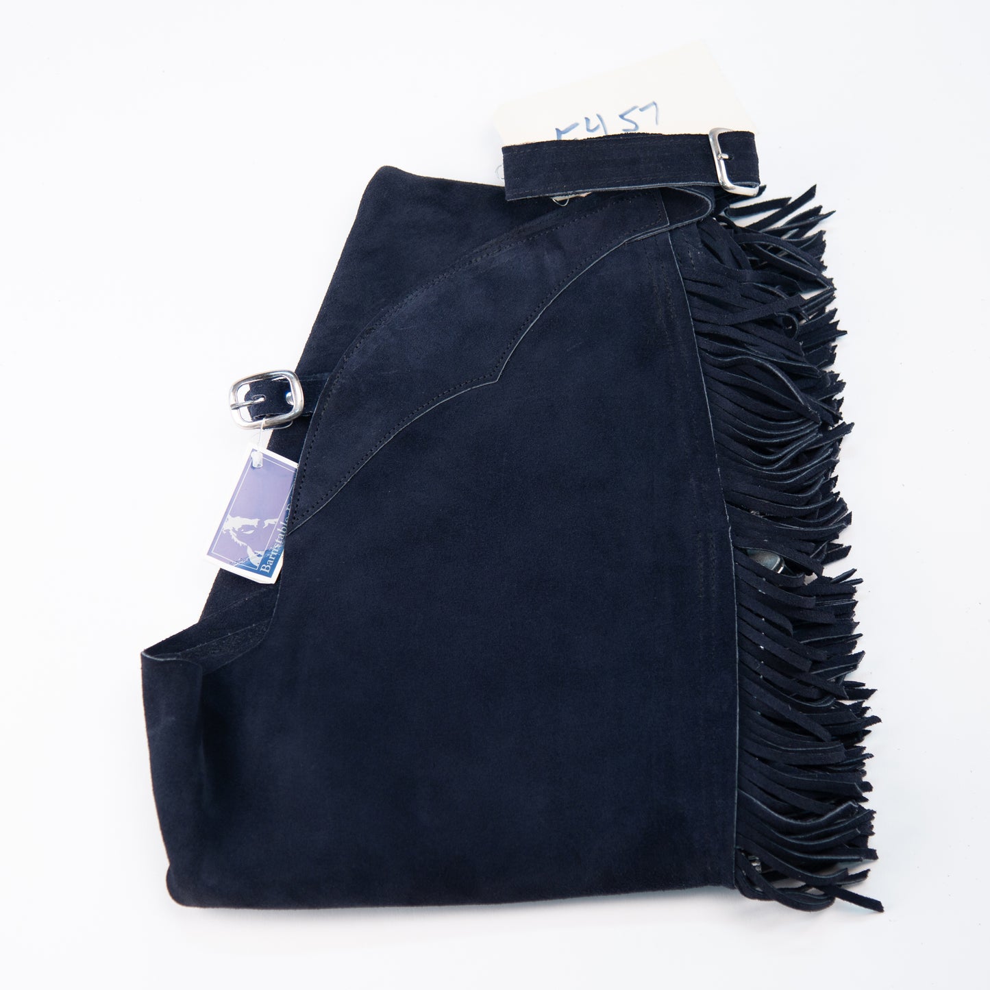 English Schooling Chaps - Navy Suede - Fringe