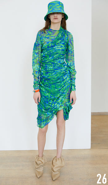 Preen By Thornton Bregazzi Resort 19 Look 26 Lyn Dress, Holly Hat and Rose Boot.
