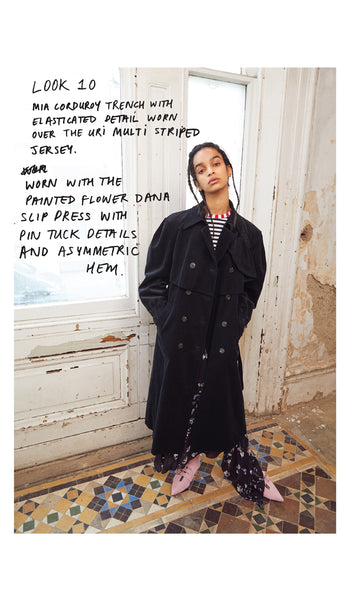 PREEN LINE RESORT 19 LOOK 10 Mia Trench Coat, Uri Top and Daria Skirt.