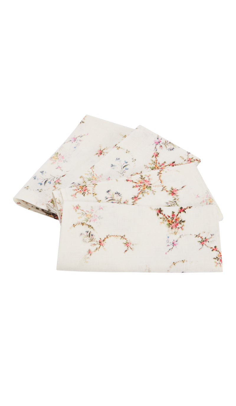 Border Blossom Set Of 4 Napkins Preen By Thornton Bregazzi