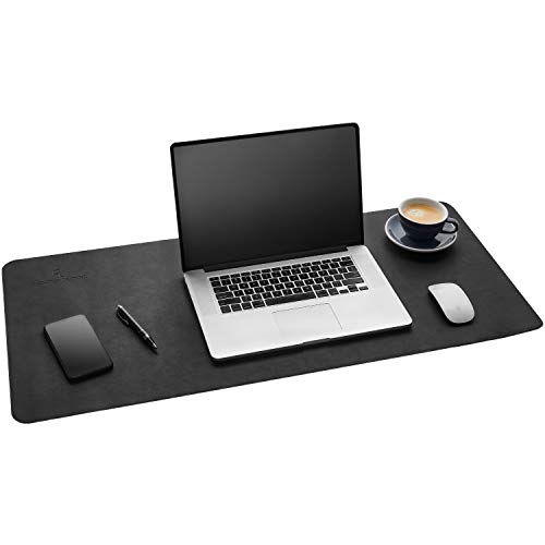 Gallaway Leather Desk Mat Mouse Pad - PU Leather Computer Desk Mat, Large Mouse Pad for Desk with Non-Slip Felt Base, Gift-Ready Elegant Computer Mat for Desk with Gift Box