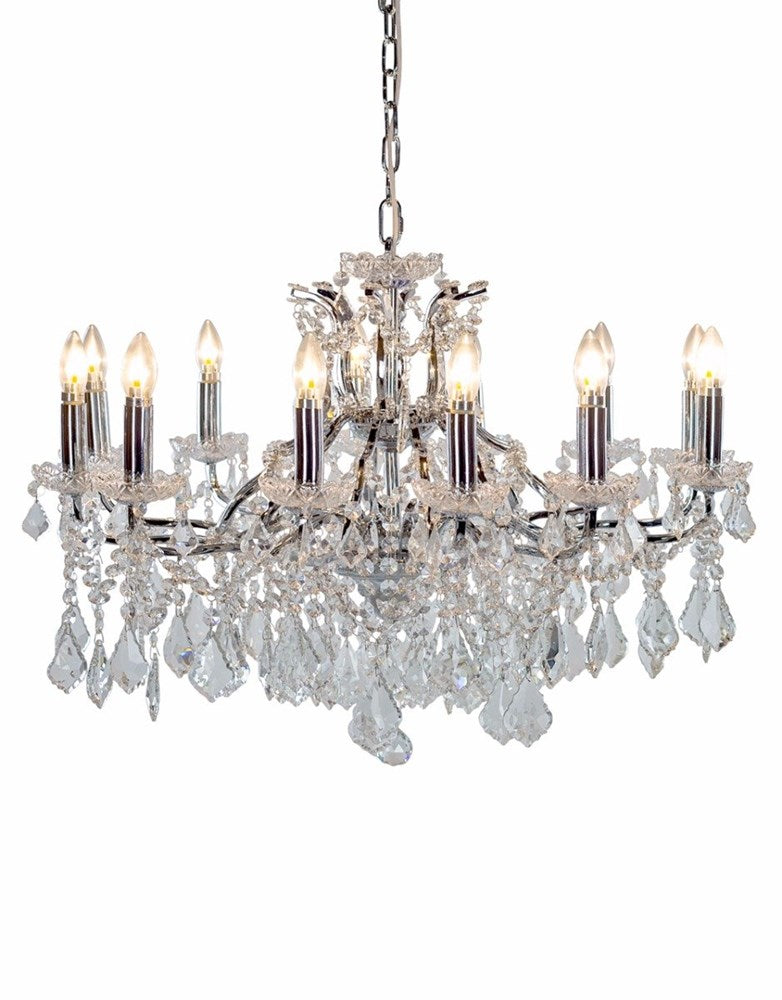 chrome and glass chandelier