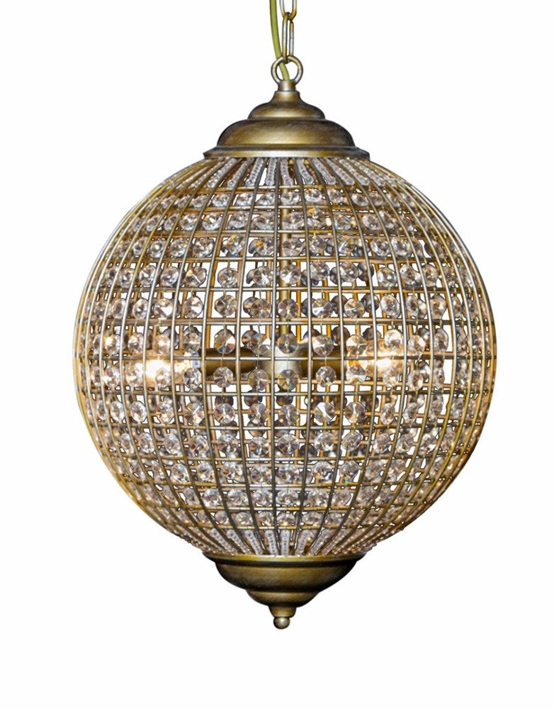 oval globe chandelier