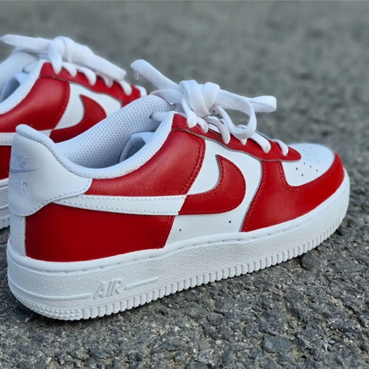 Nike Air Force 1 custom paint LV Red/White – Topkickscy