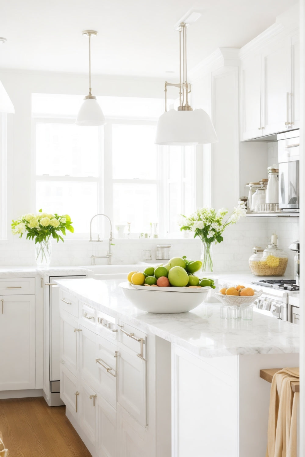 Bright and airy New York City kitchen