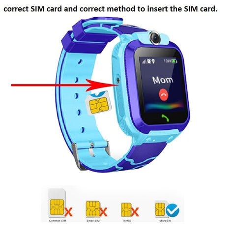 Reloj Inteligente Para Niños Q12 Llamadas Sim Card Azul Morado