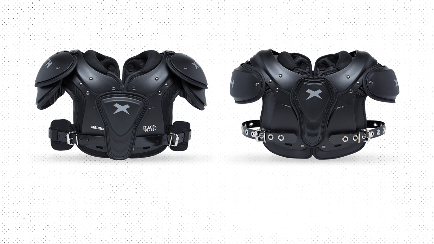 xenith youth xflexion flyte football shoulder pads