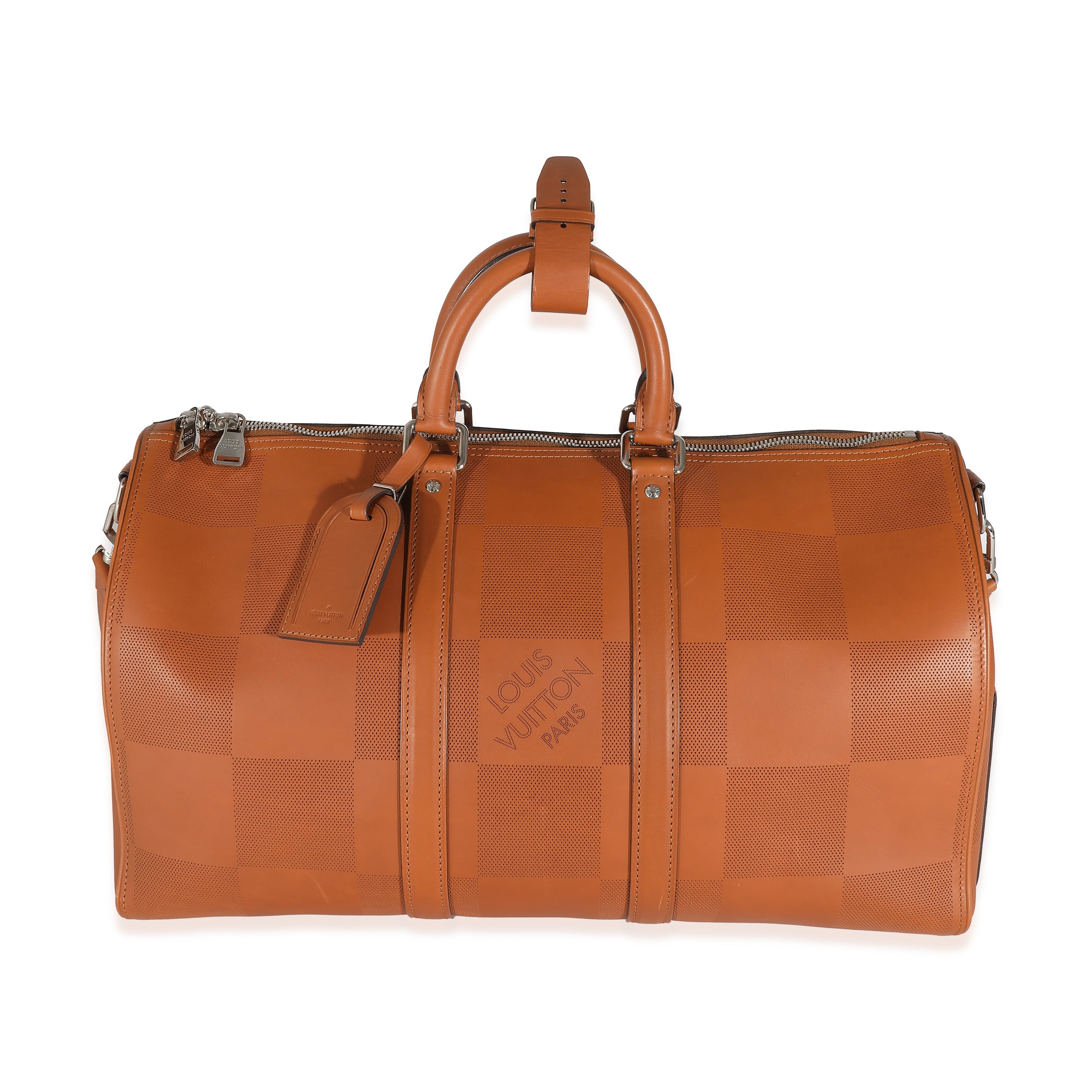 Cognac Nomade Grand Damier Keepall Bandouliere 45
