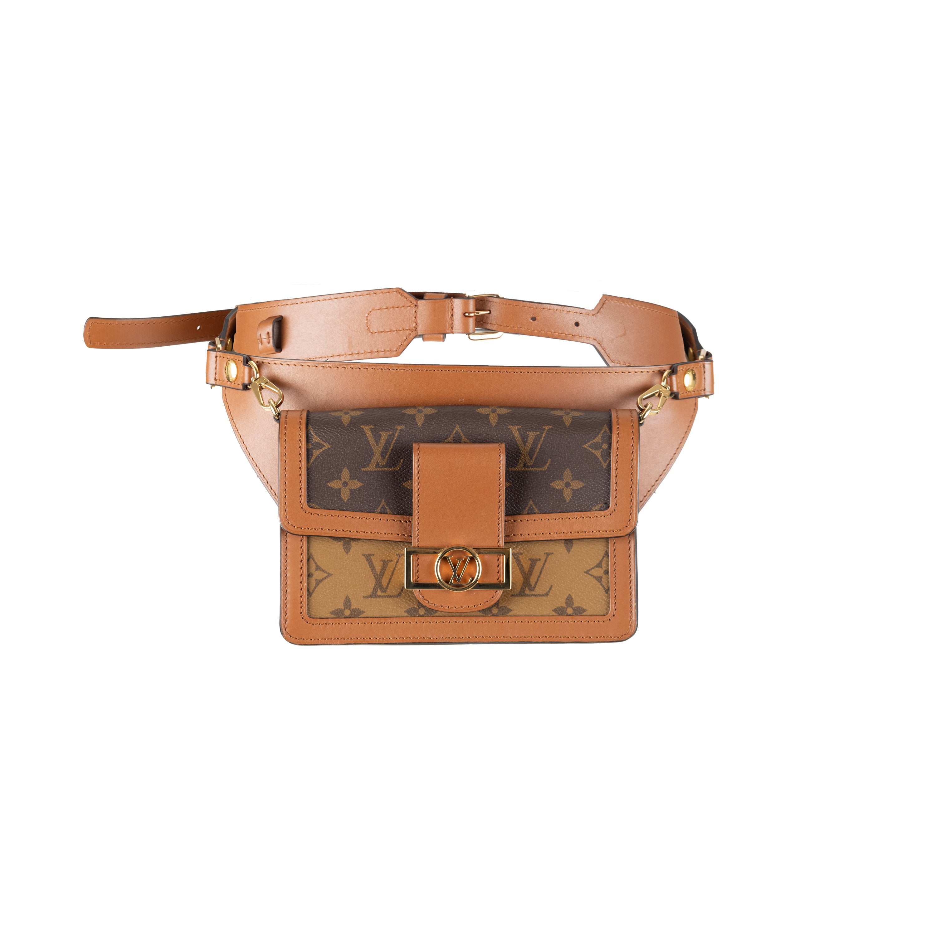 Image of LOUIS VUITTON Louis Vuitton Monogram Reverse Canvas Dauphine Bumbag