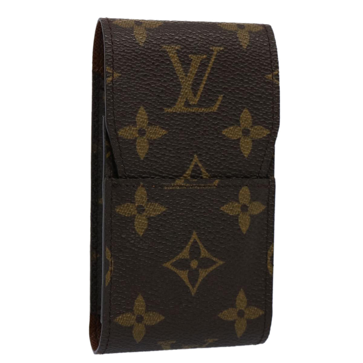 Unisex Monogram Canvas Cigarette Case In Brown