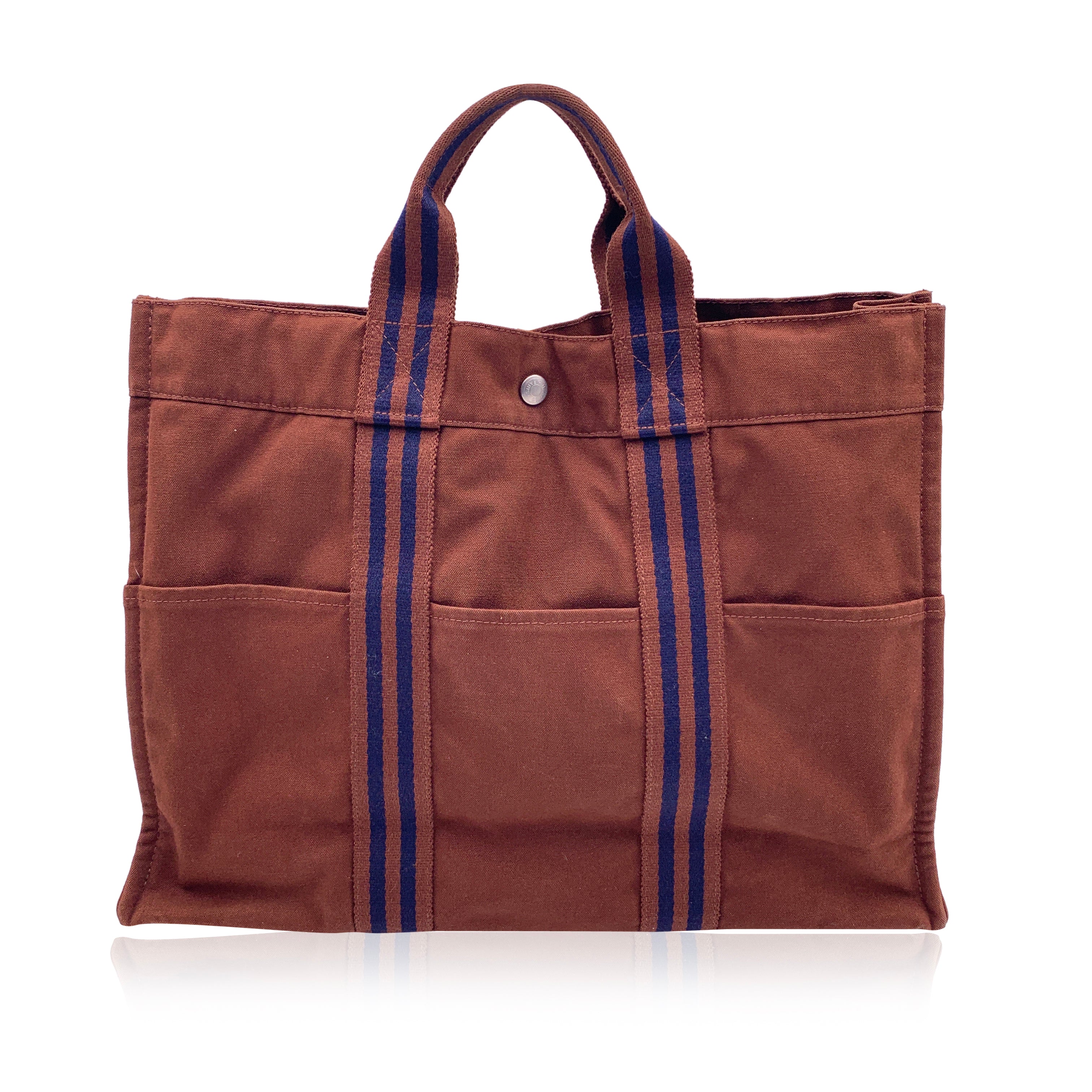 Paris Brown Cotton Fourre Tout Mm Tote Bag