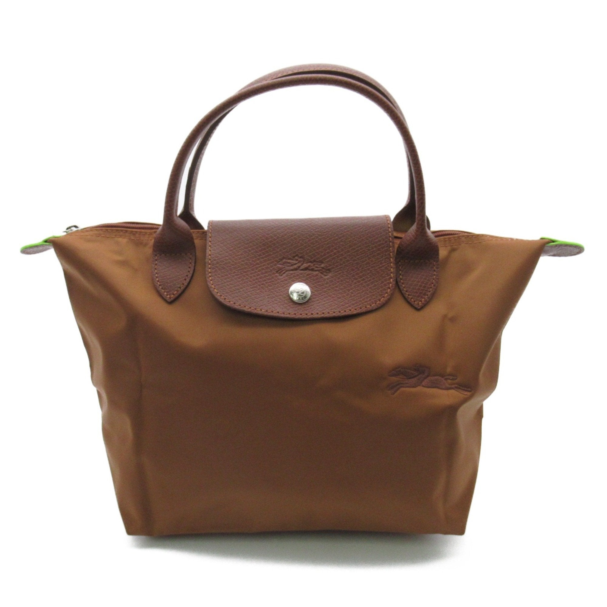 Le Pliage S Top Handbag Brown Cognac Recycled Polyamide Canvas L1621919504