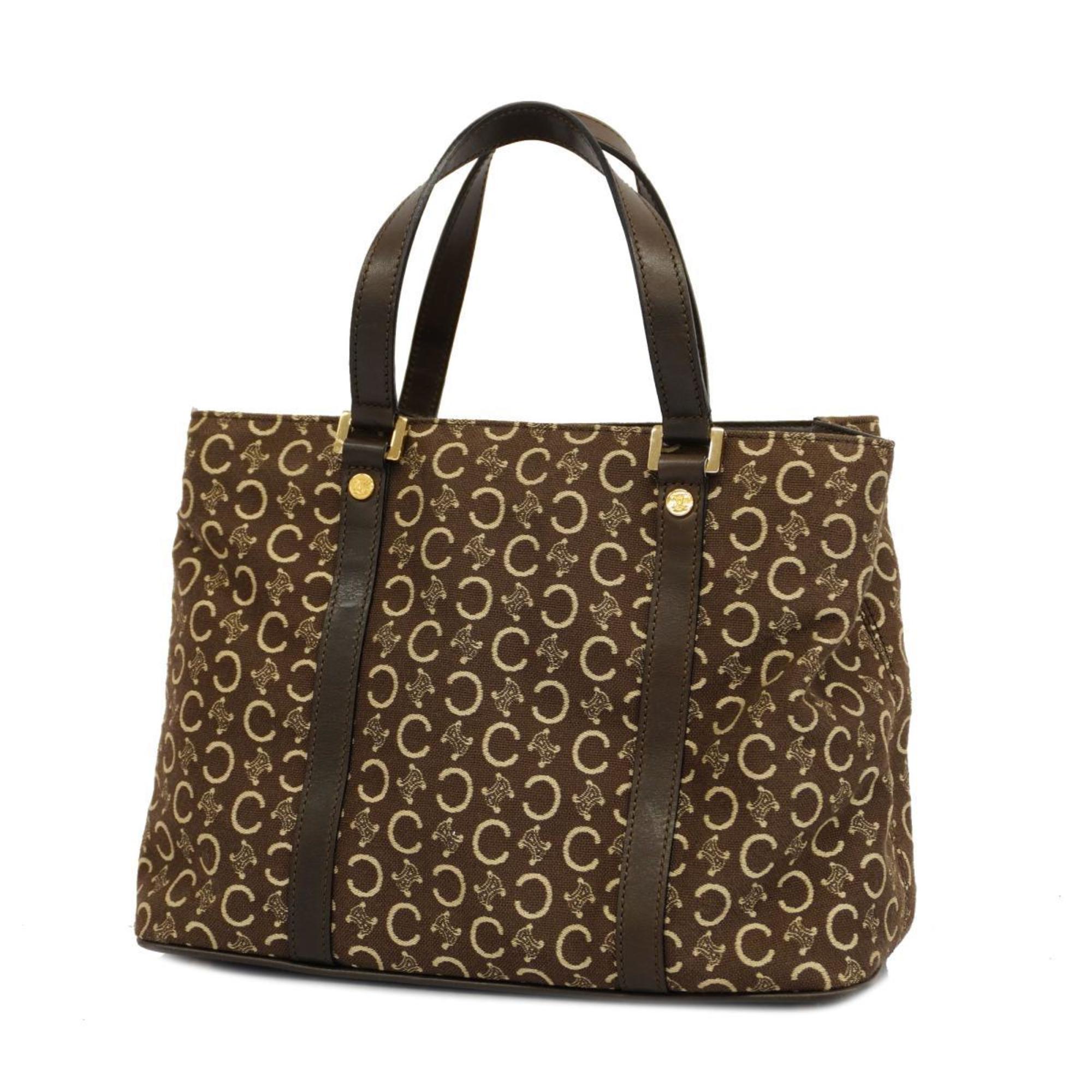 image of CELINE handbag C Macadam canvas brown ladies