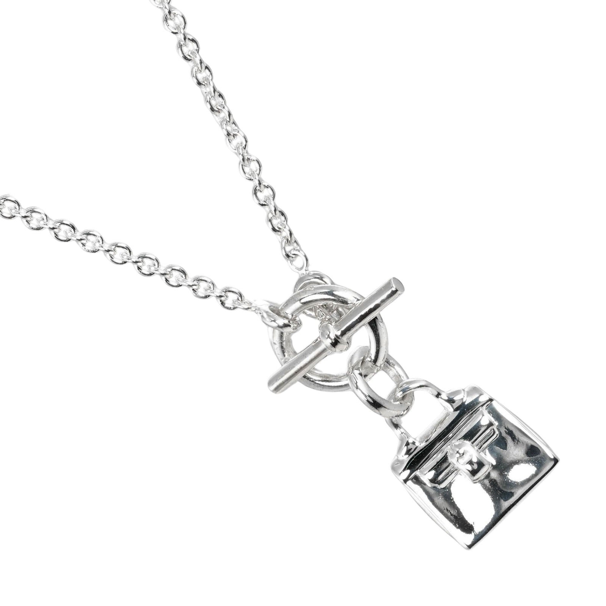 image of HERMES Amulet Kelly Necklace Silver 925 Approx. 12.5g T121724516