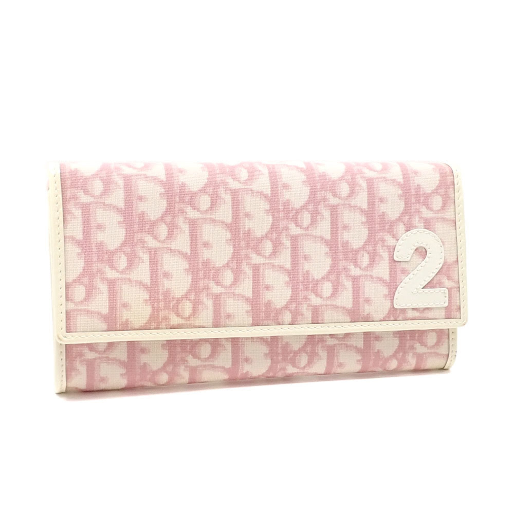 Women's Bi-fold Long Wallet Pink Canvas TCD43016 Trotter 2 C200452