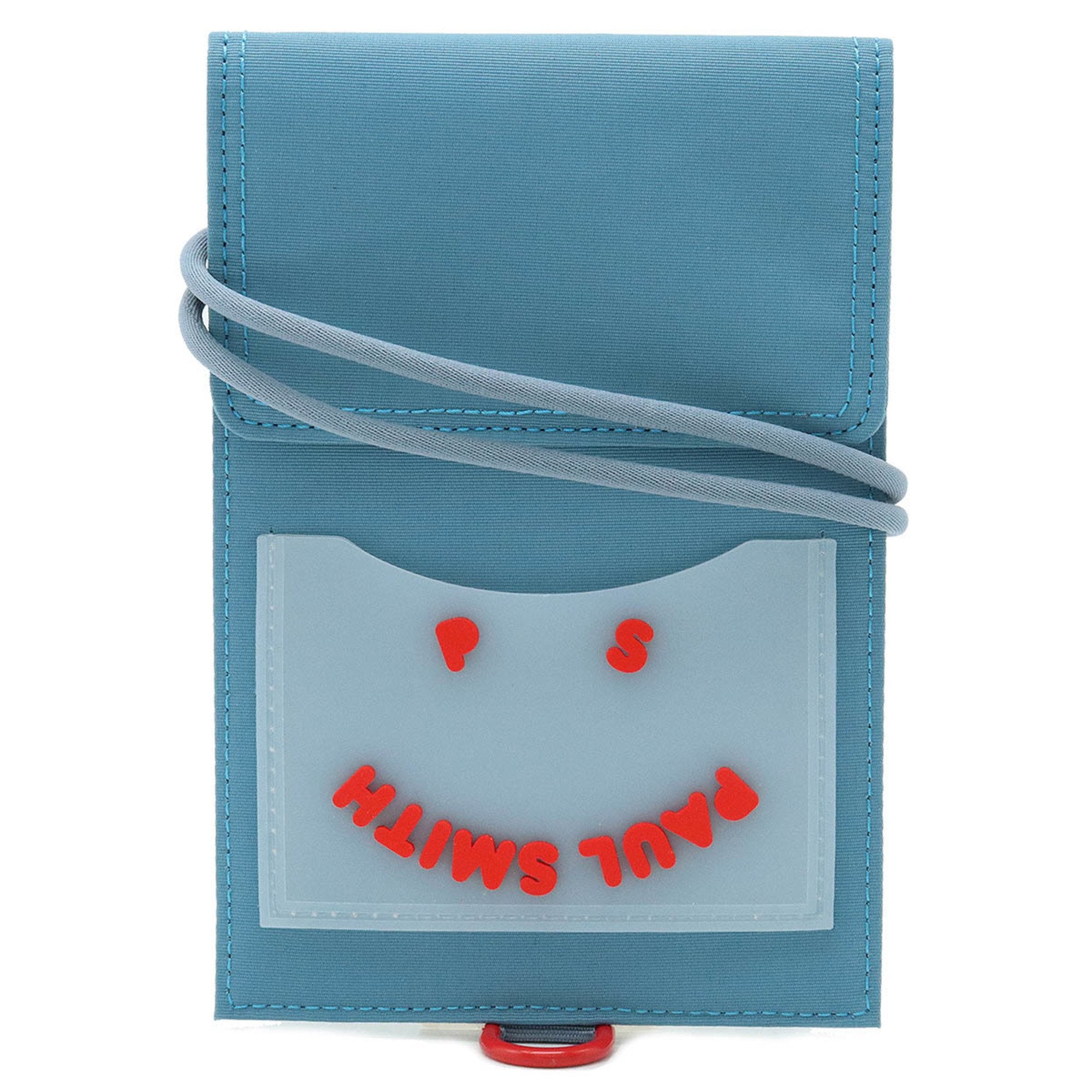PS By Happy Face Neck Pouch Polyester Light Blue M2A 6822