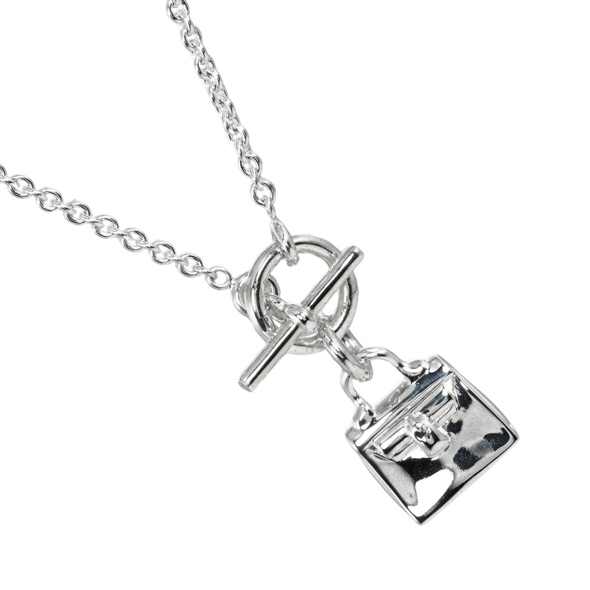image of HERMES Amulet Kelly Necklace Silver 925 Approx. 12.2g T121724515