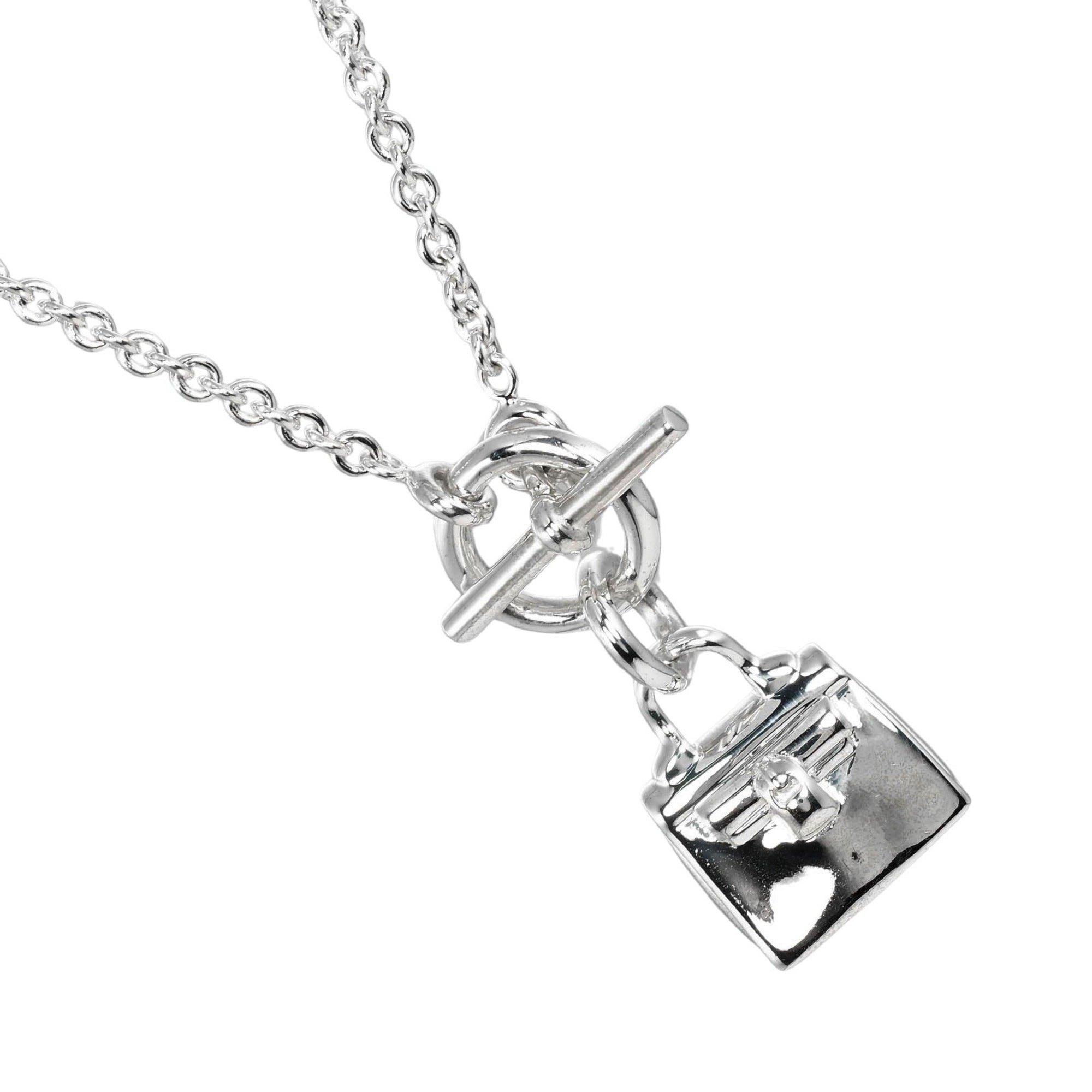 image of HERMES Amulet Kelly Necklace Silver 925 Approx. 12.5g T121724512