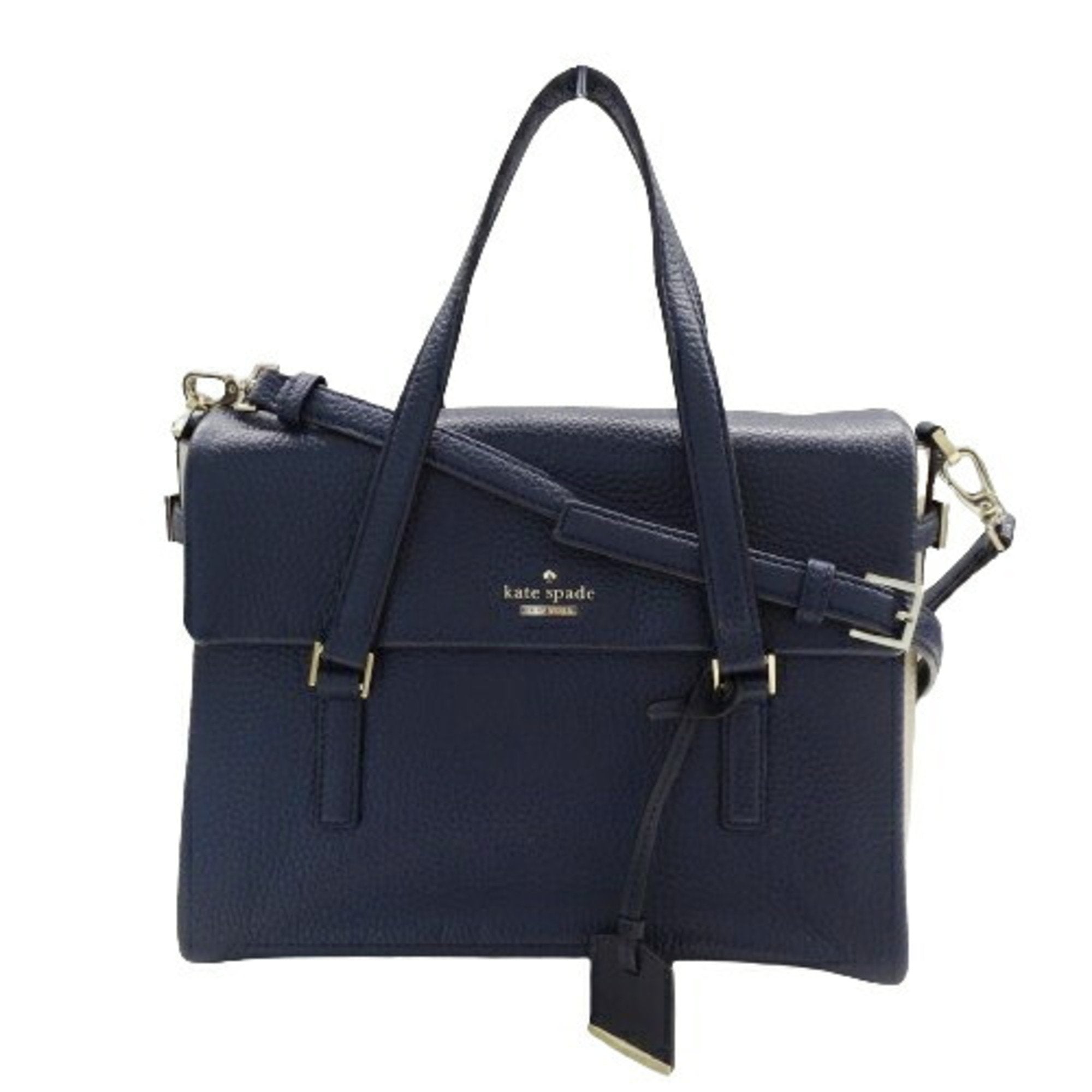 New York Bag Women's Handbag Shoulder 2way Leather Navy