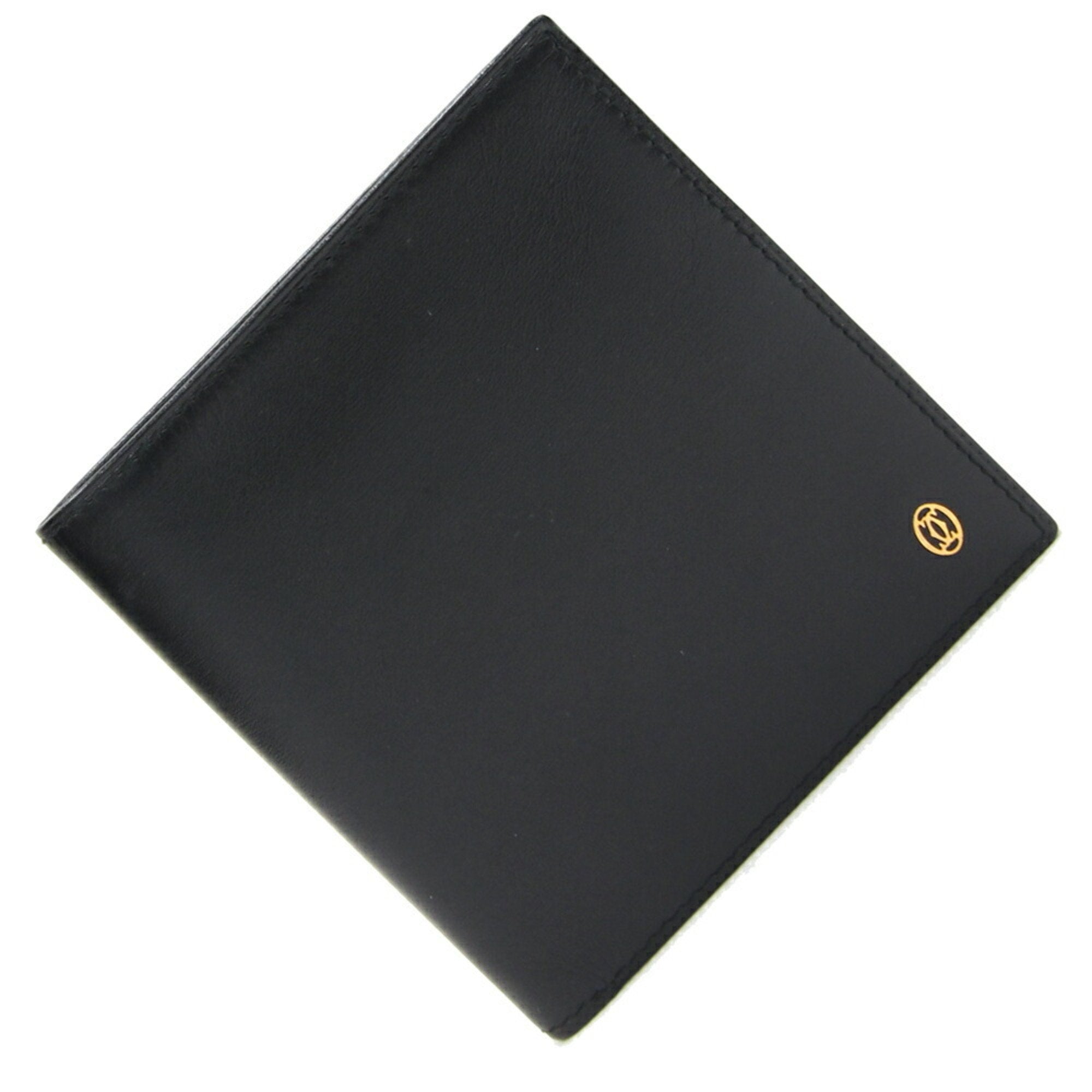 Pasha Bi-fold Wallet L3000922 Black Leather Compact Men's