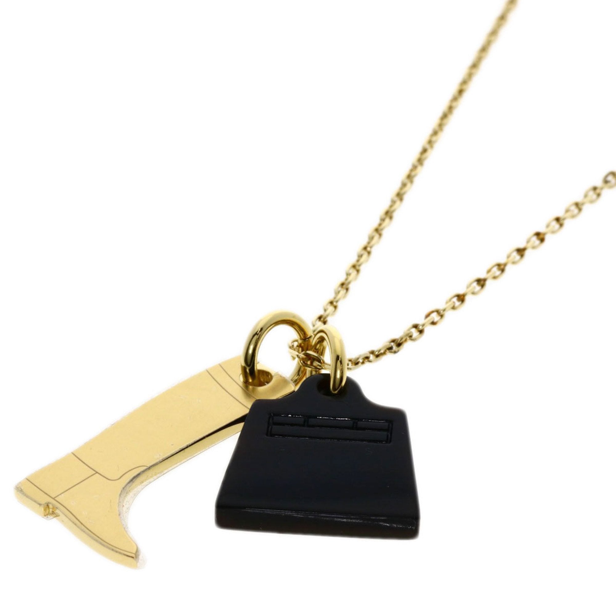 image of HERMES Amulet Maroquinier PM Necklace / Buffalo Horn Women's