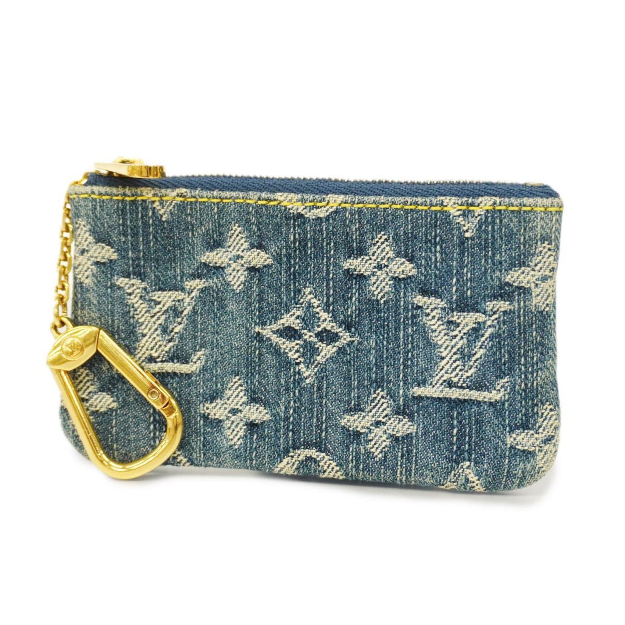 Wallet/Coin Case Monogram Denim Pochette Cle M95343 Blue Men's Women's