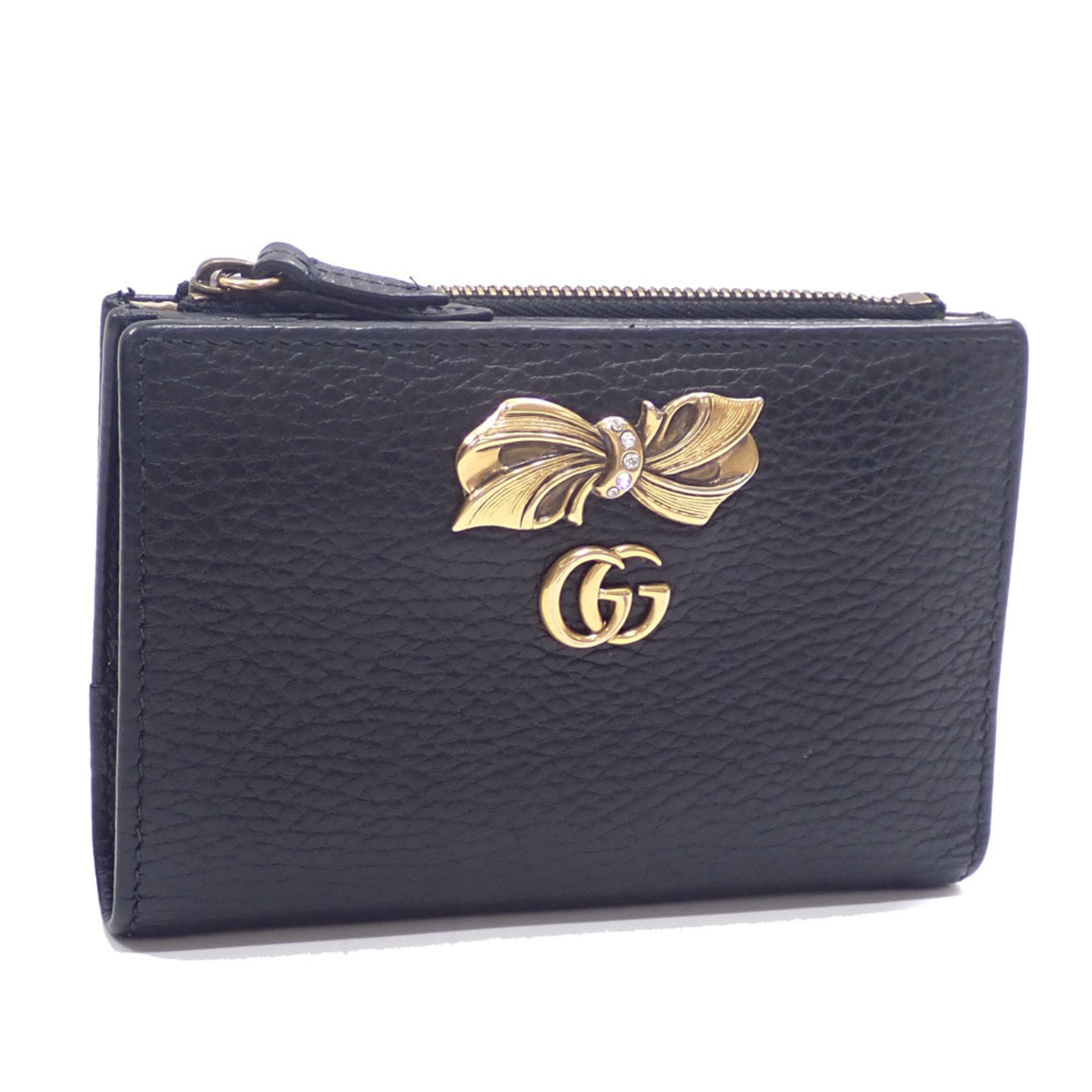 Bi-fold Wallet GG Marmont Women's Black Leather 5243002149 A2231540