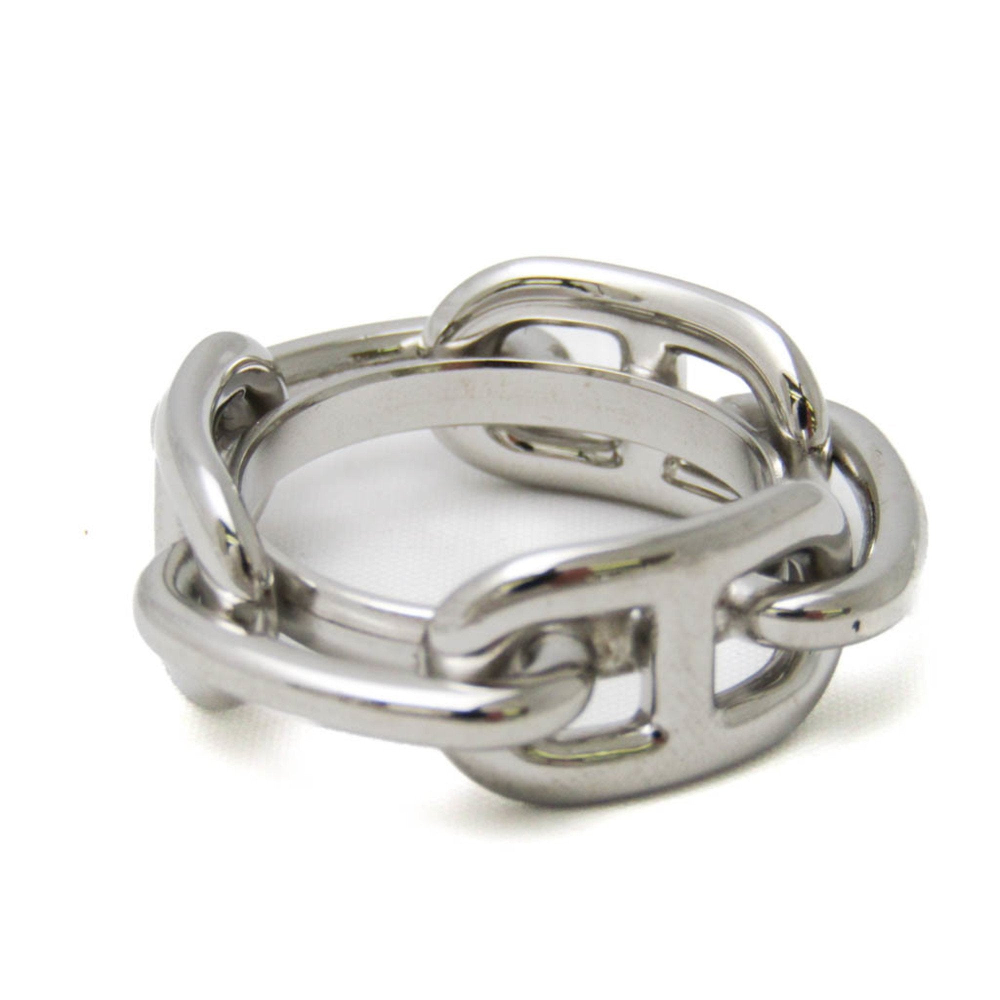 Image of HERMES Metal Scarf Ring Silver Lugate Shane Dunkle