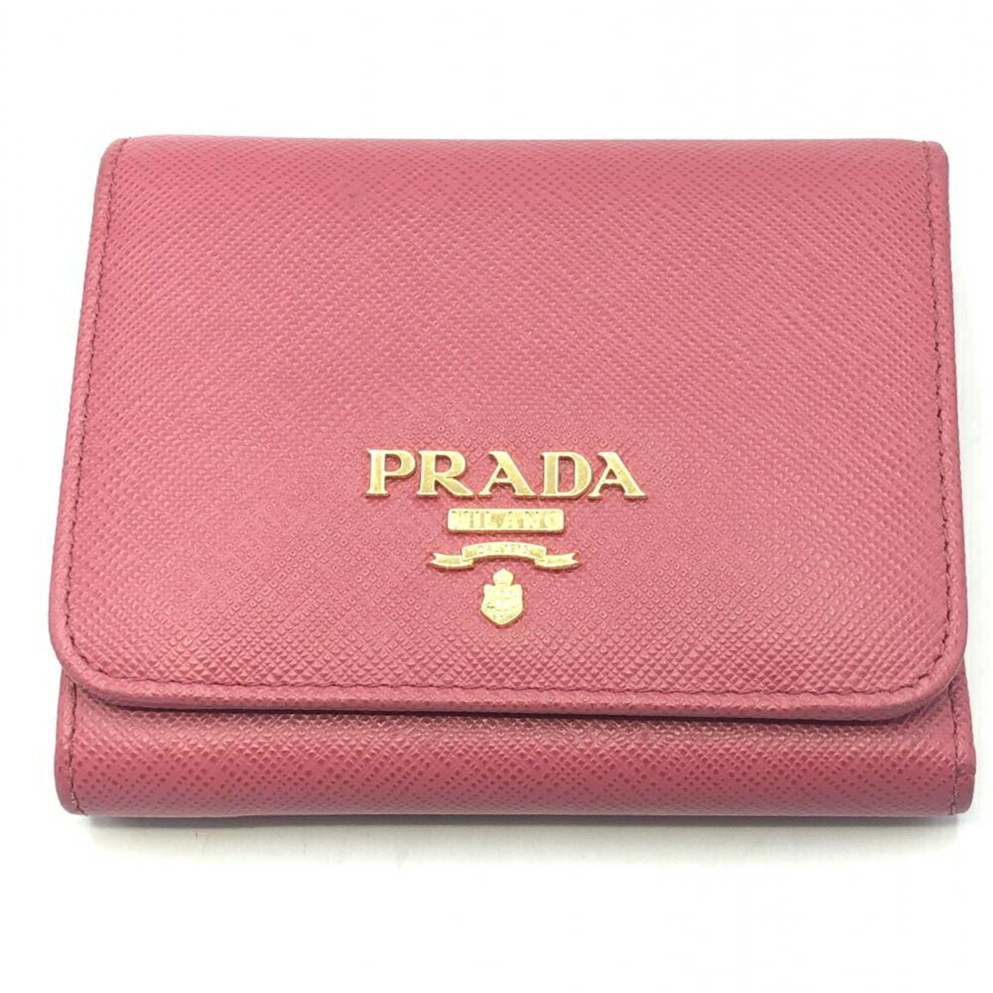 Saffiano Tri-fold Wallet Pink