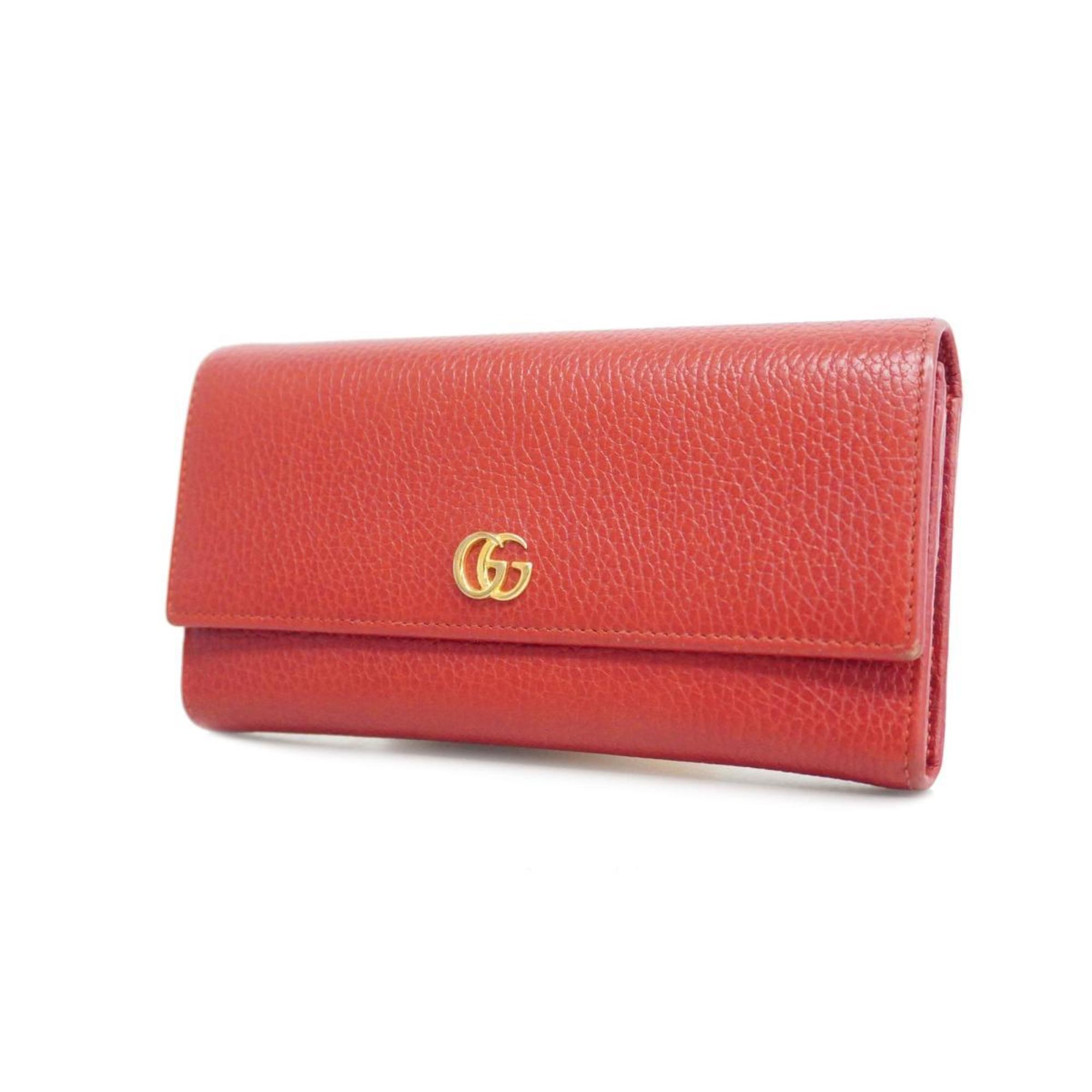 Long Wallet GG Marmont 456116 Leather Ladies