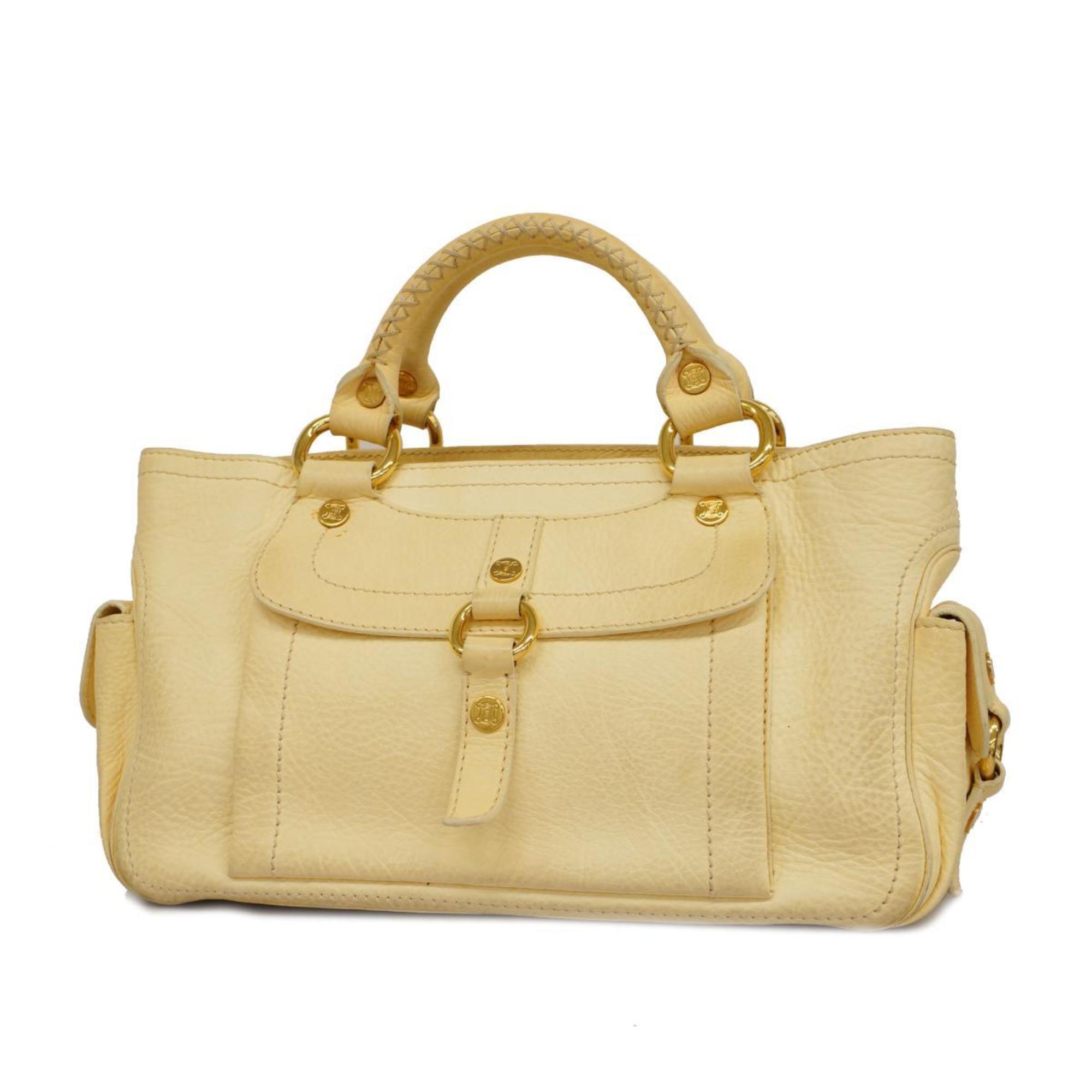 image of CELINE handbag boogie leather cream yellow ladies