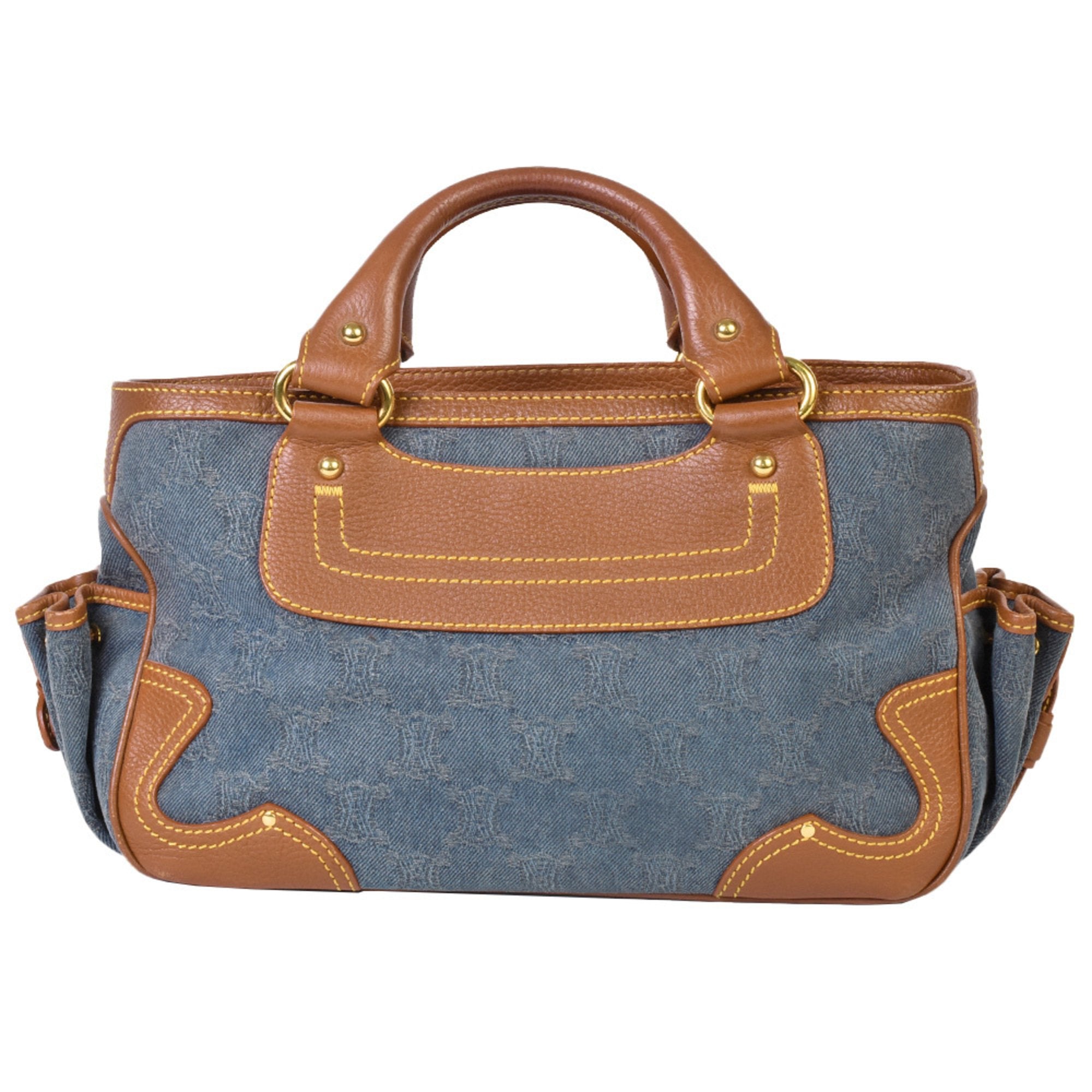 image of CELINE Boogie Bag Macadam Handbag Denim Leather Blue ITOCI10XM5ZI