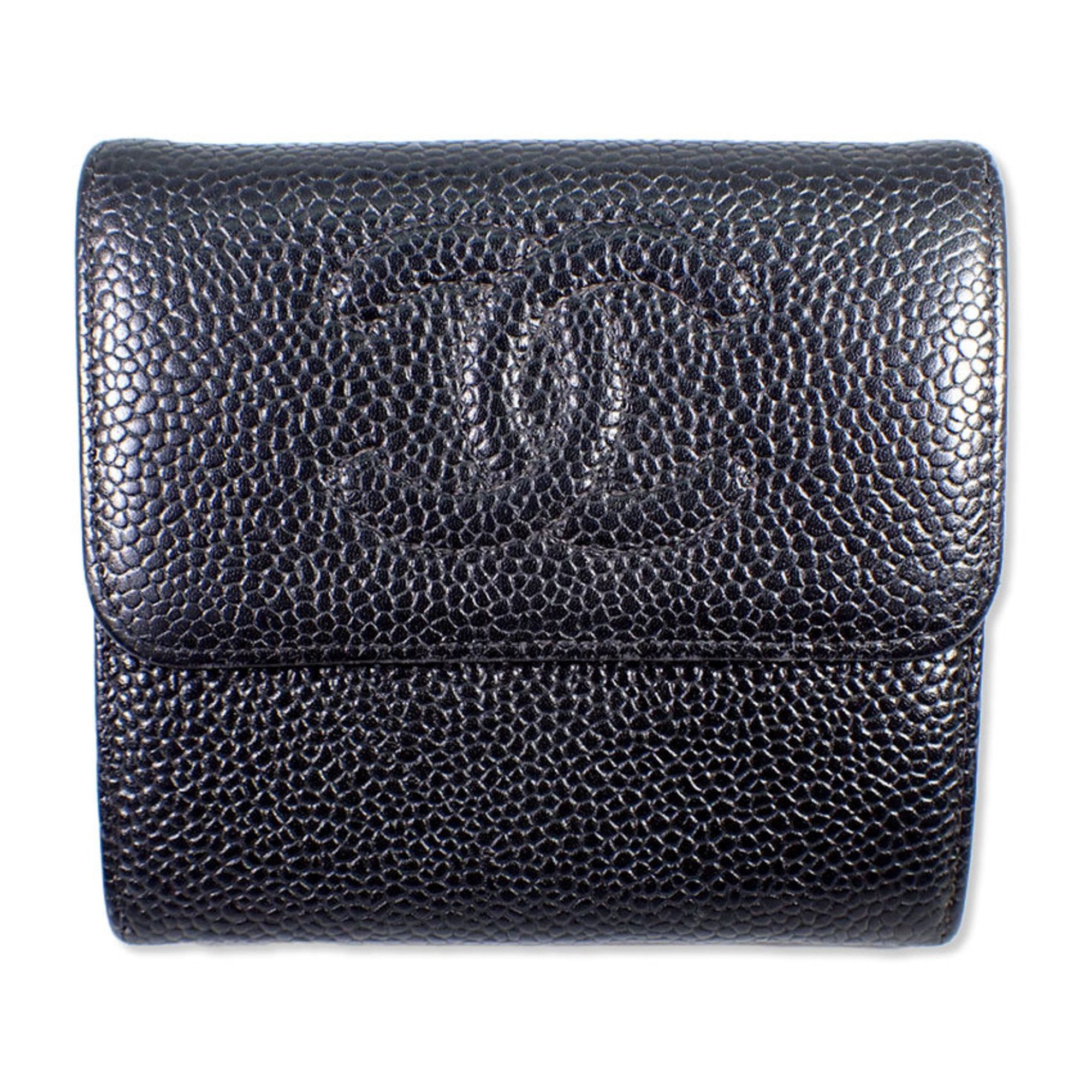 Caviar No. 7 Black Double Tri-fold Wallet