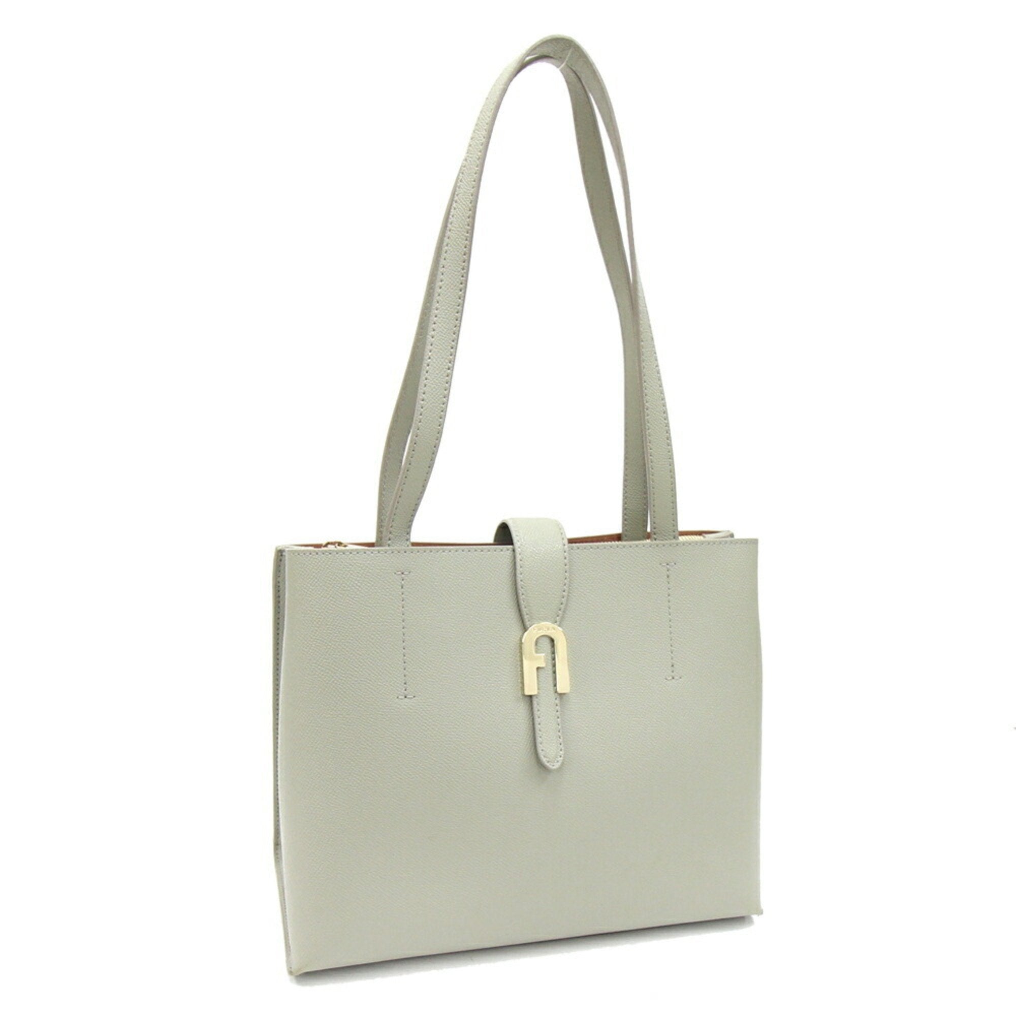 Tote Bag Grey Leather Women's