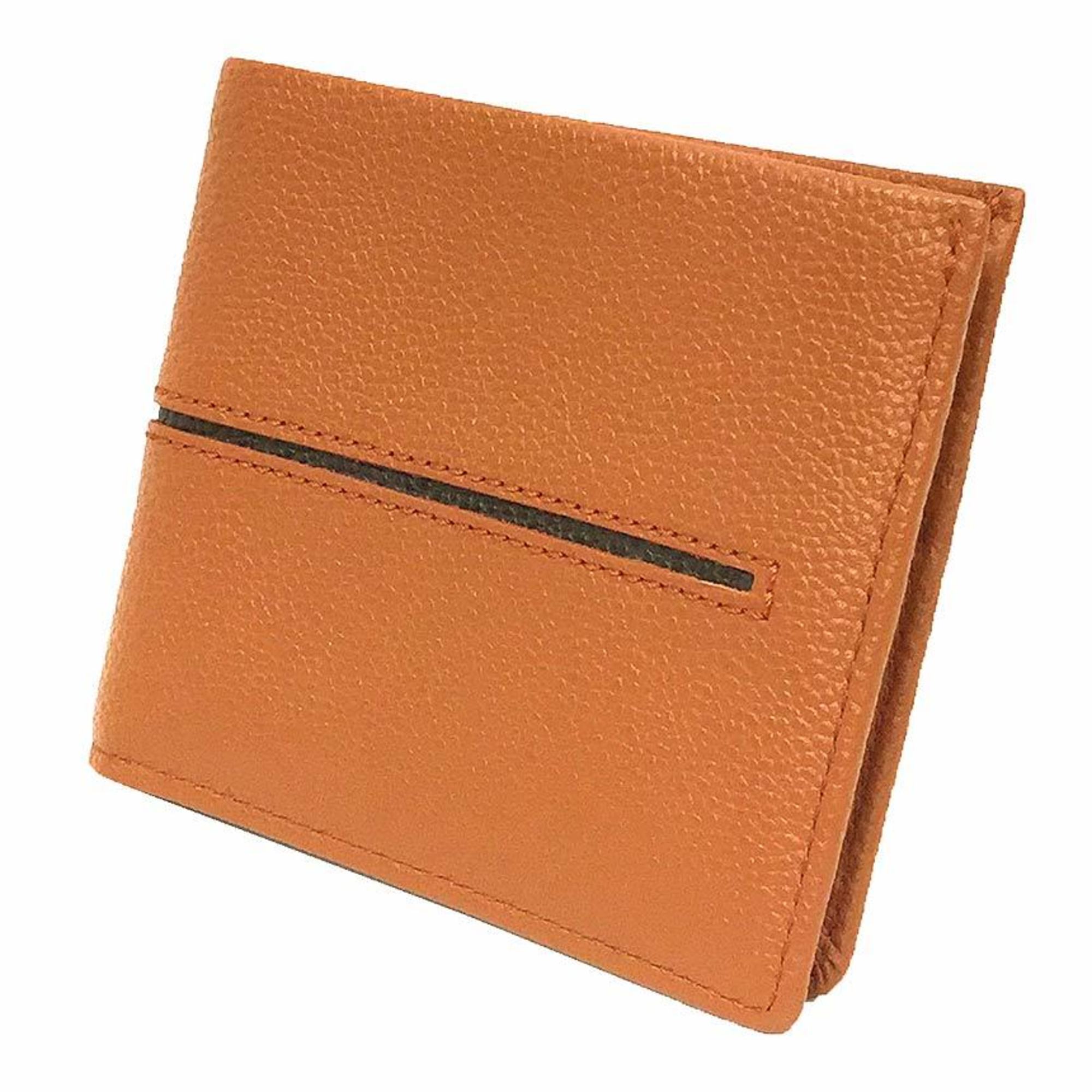 Folding Wallet Billfold Leather Camel Brown