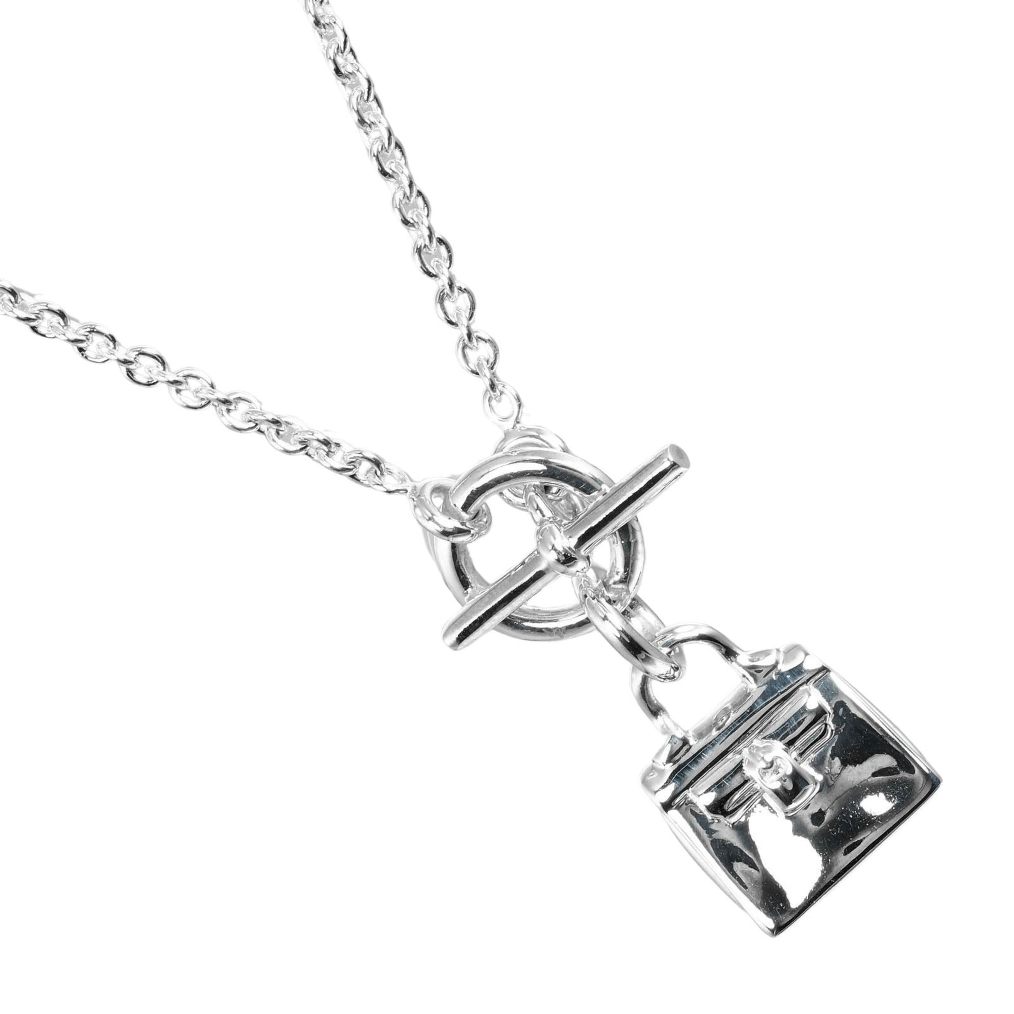 Image of HERMES Amulet Kelly Necklace Silver 925 Approx. 12.3g T121724514