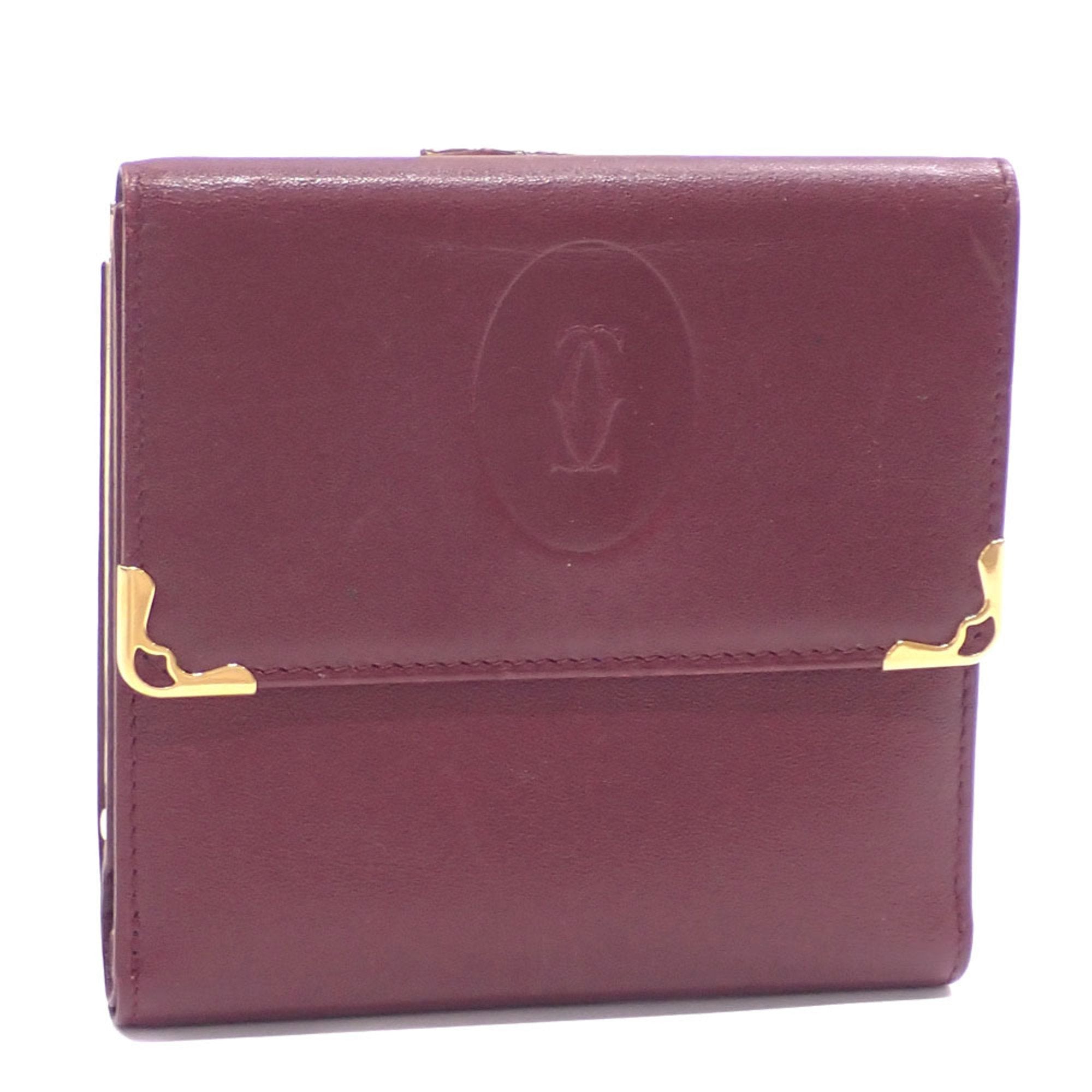 Bi-fold Wallet Must Women's Bordeaux Leather A2231185