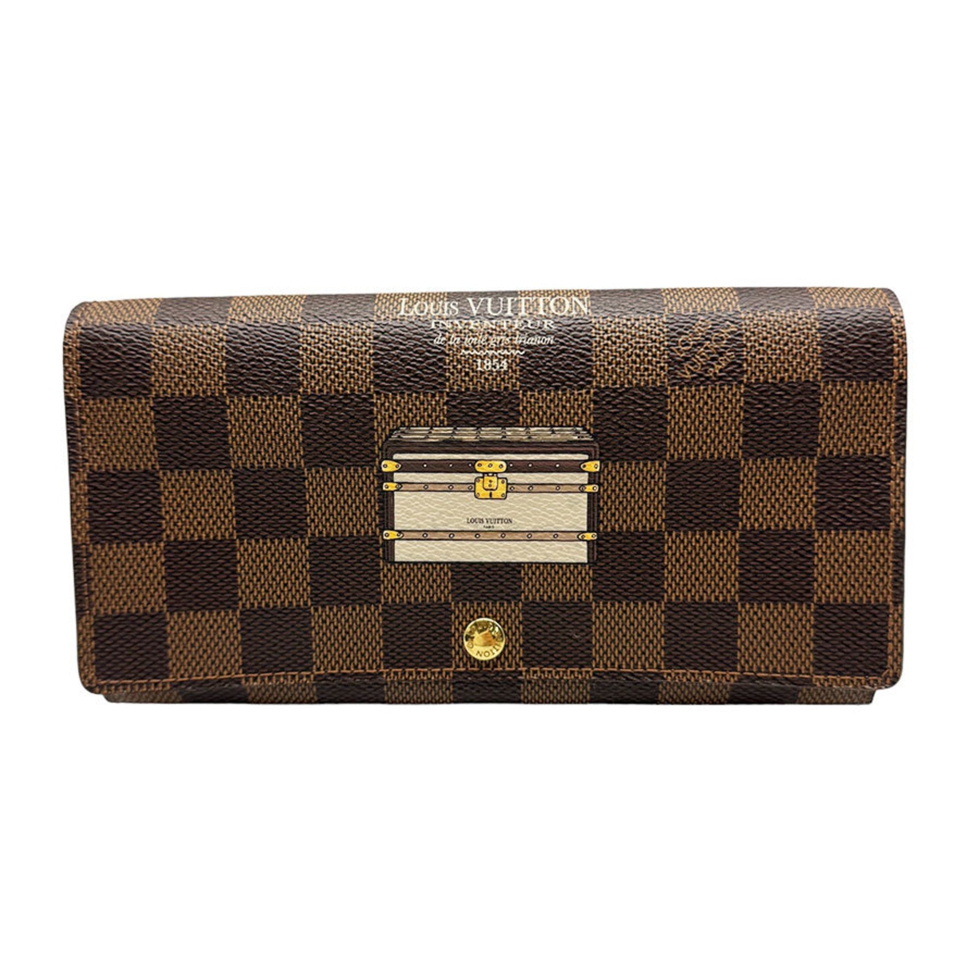 Long Wallet Damier Portefeuille Sarah Canvas Ebene Unisex N63179 Z0421