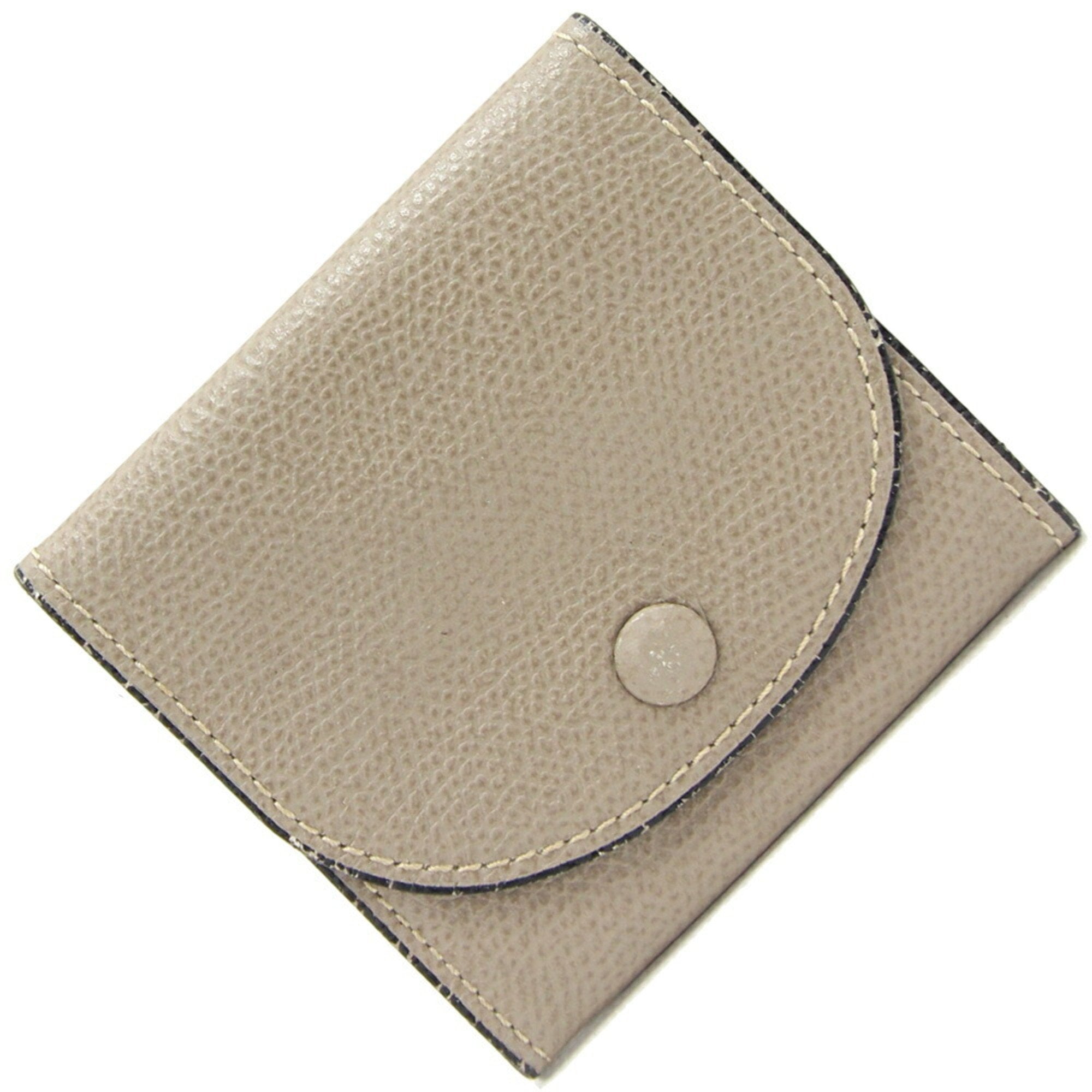 Coin Case Oyster Grey Leather Purse For Men And Women