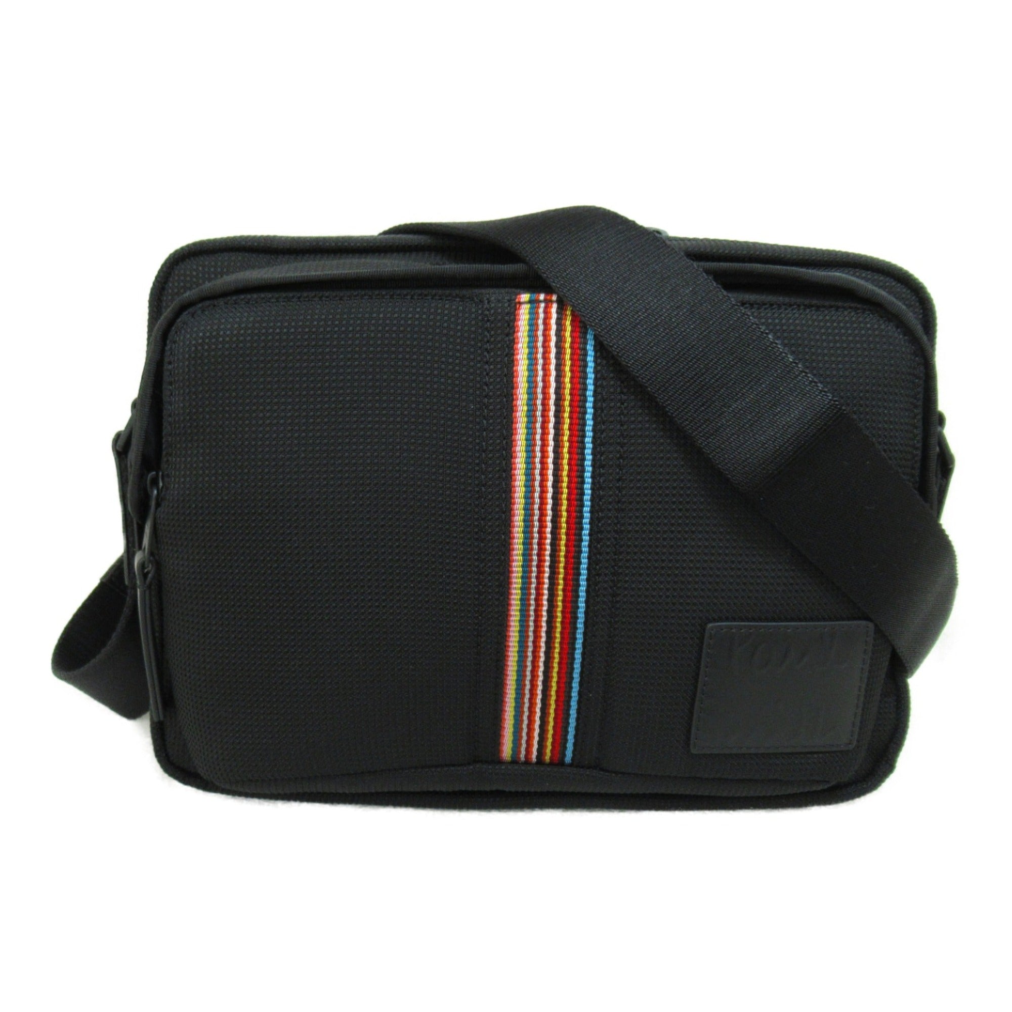 Shoulder Bag Black Polyamide Leather 746879