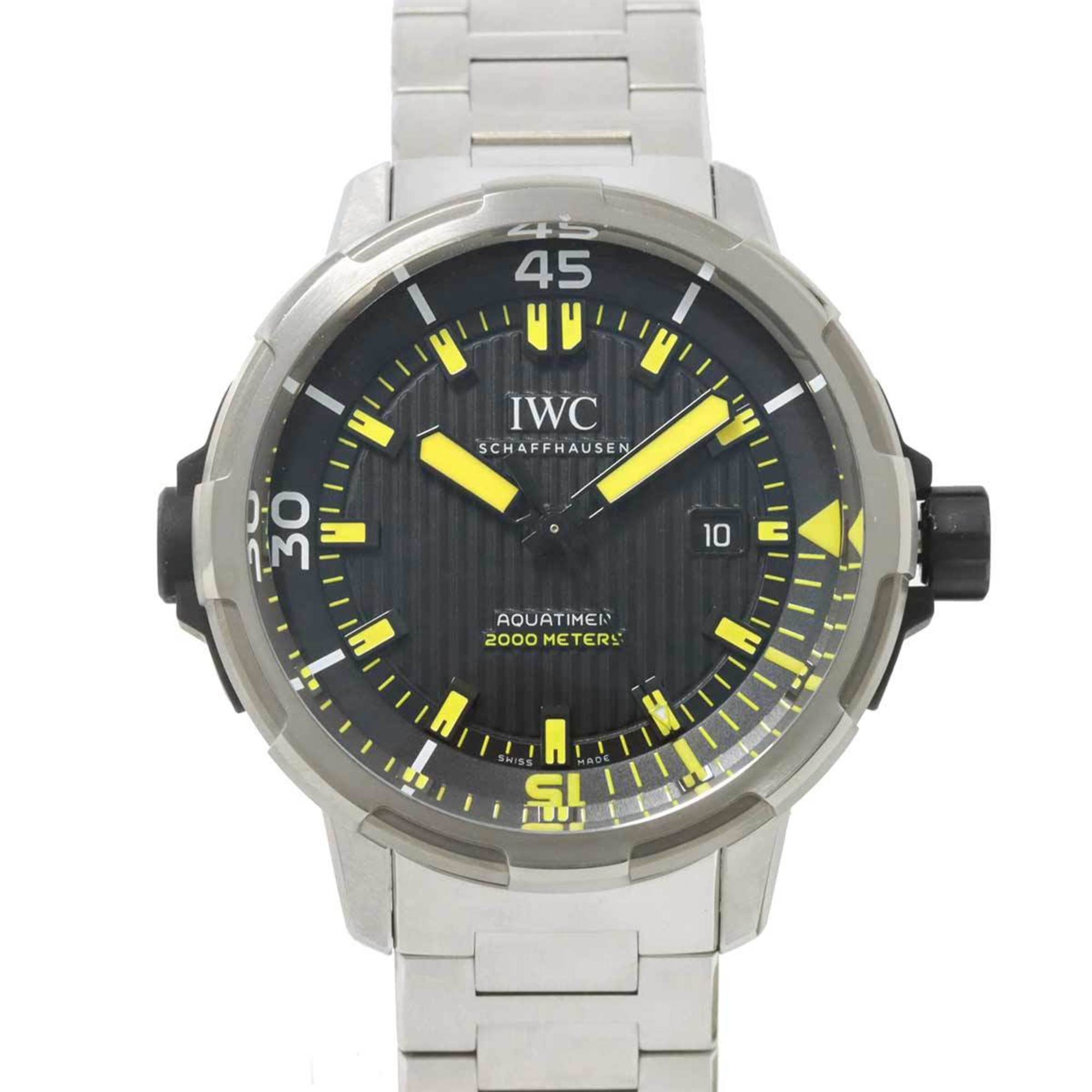 Image of IWC Aquatimer Automatic 2000 IW358001 Men's Watch Date Black Dial International Company Aqua Timer