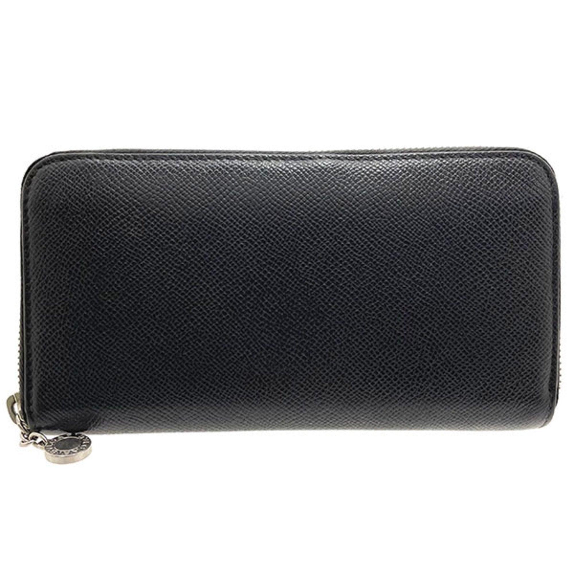 Long Wallet Classico Round Leather Black 20886 Men's AA-11964