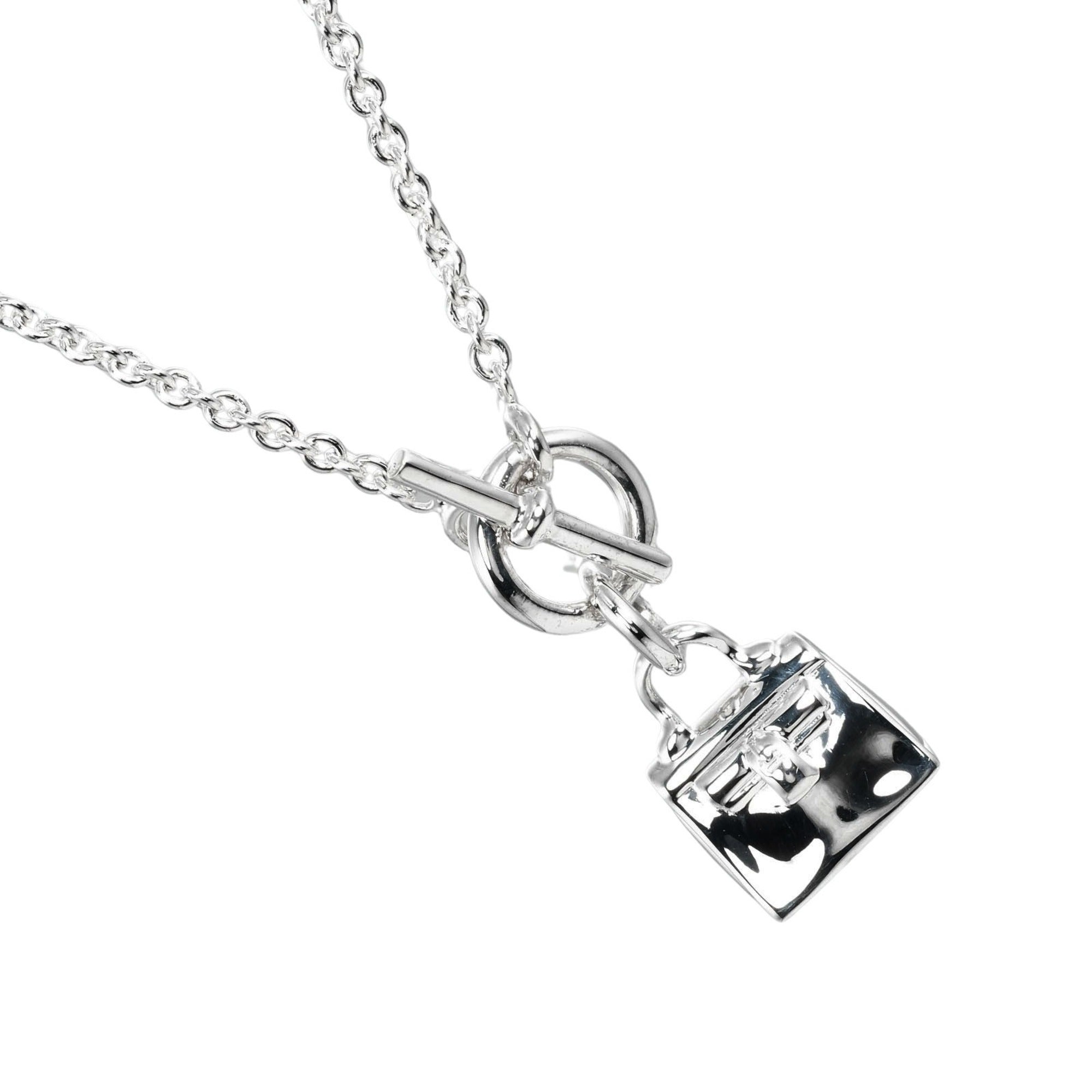 image of HERMES Amulet Kelly Necklace Silver 925 Approx. 12.2g T121724517