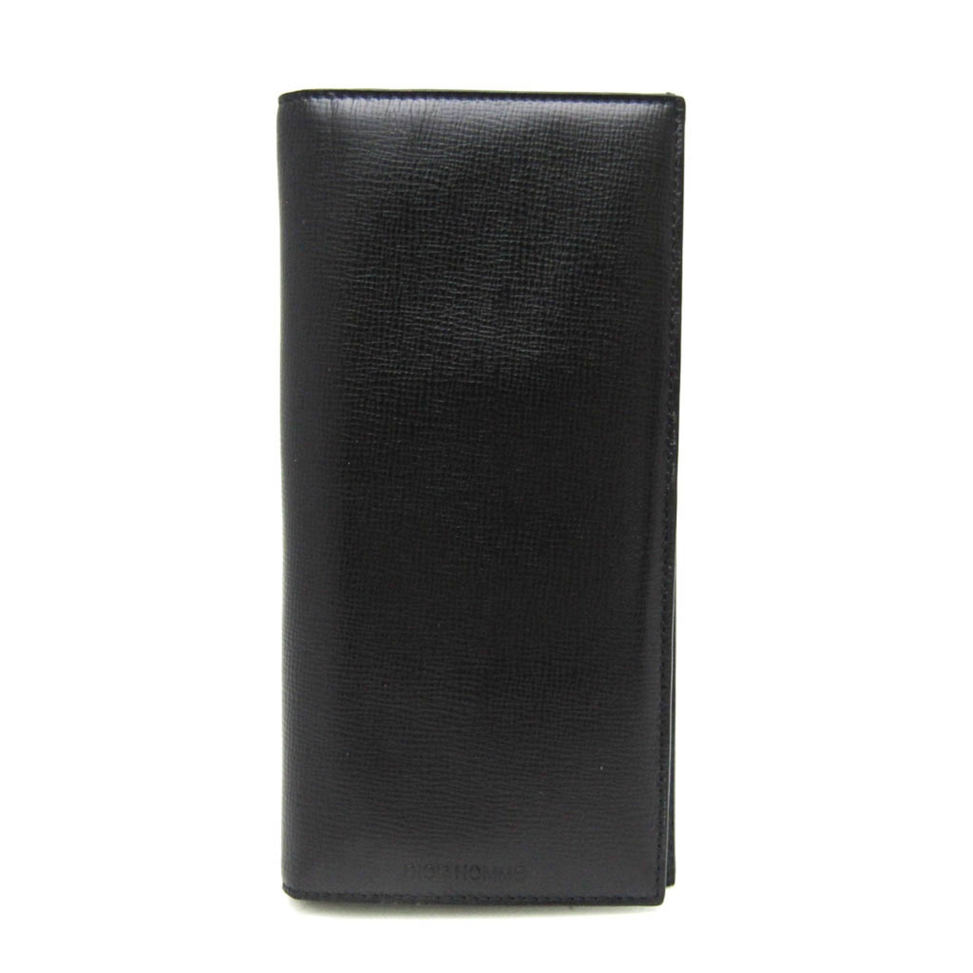 HOMME Men's Leather Long Wallet [bi-fold] Black