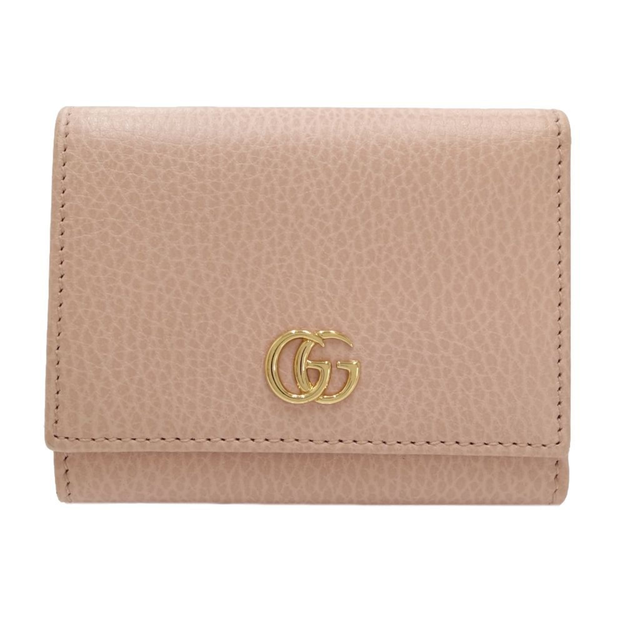 Tri-fold Wallet 474746 W Petit Marmont Leather Pink 180400