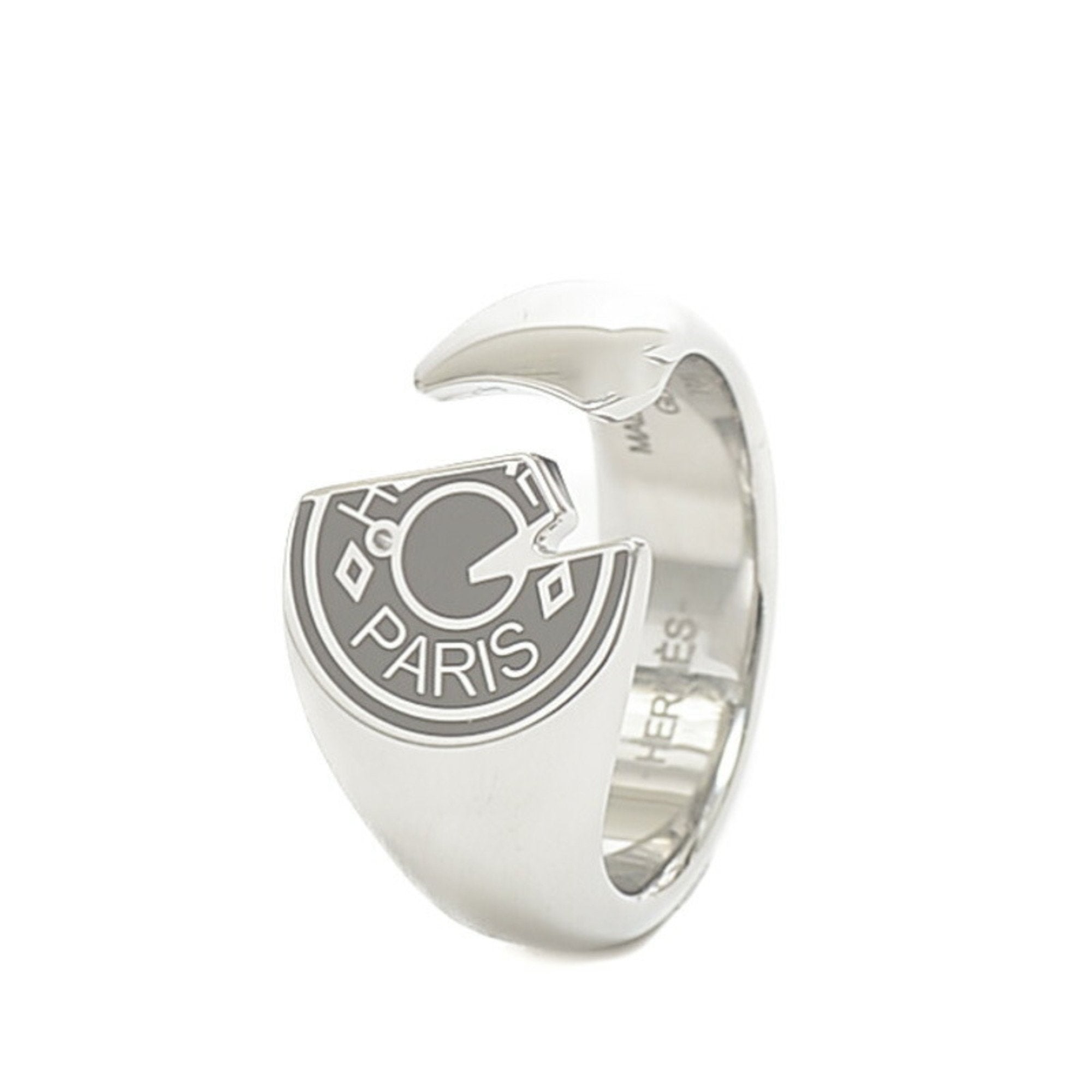 image of HERMES Carrousel Ring Silver Grey #T60