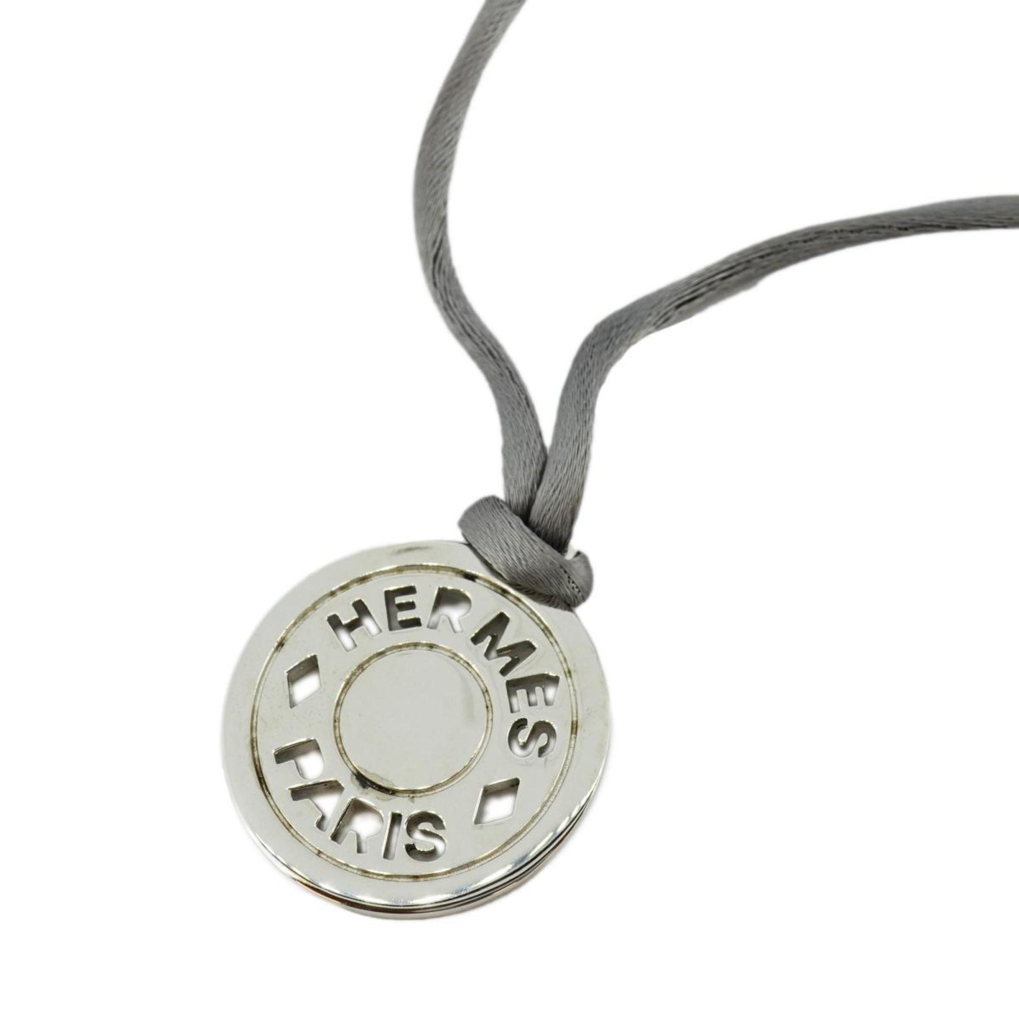 image of HERMES Necklace Serie Metal Satin Silver Women's